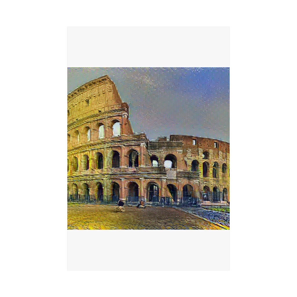 Colosseum in Cafe Terrace Style - Poster Print