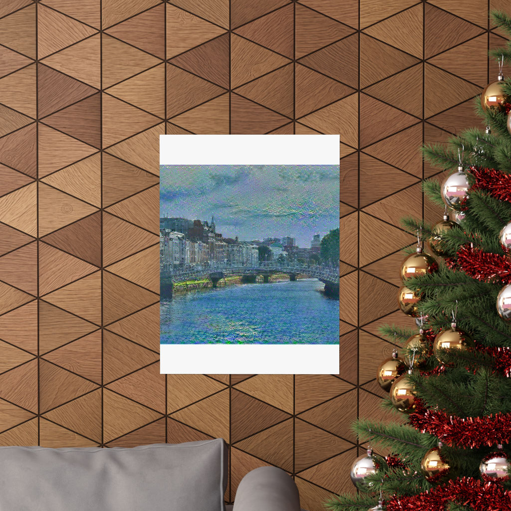 Ha'penny Bridge in Water Lilies Style | Claude Monet Inspired Art