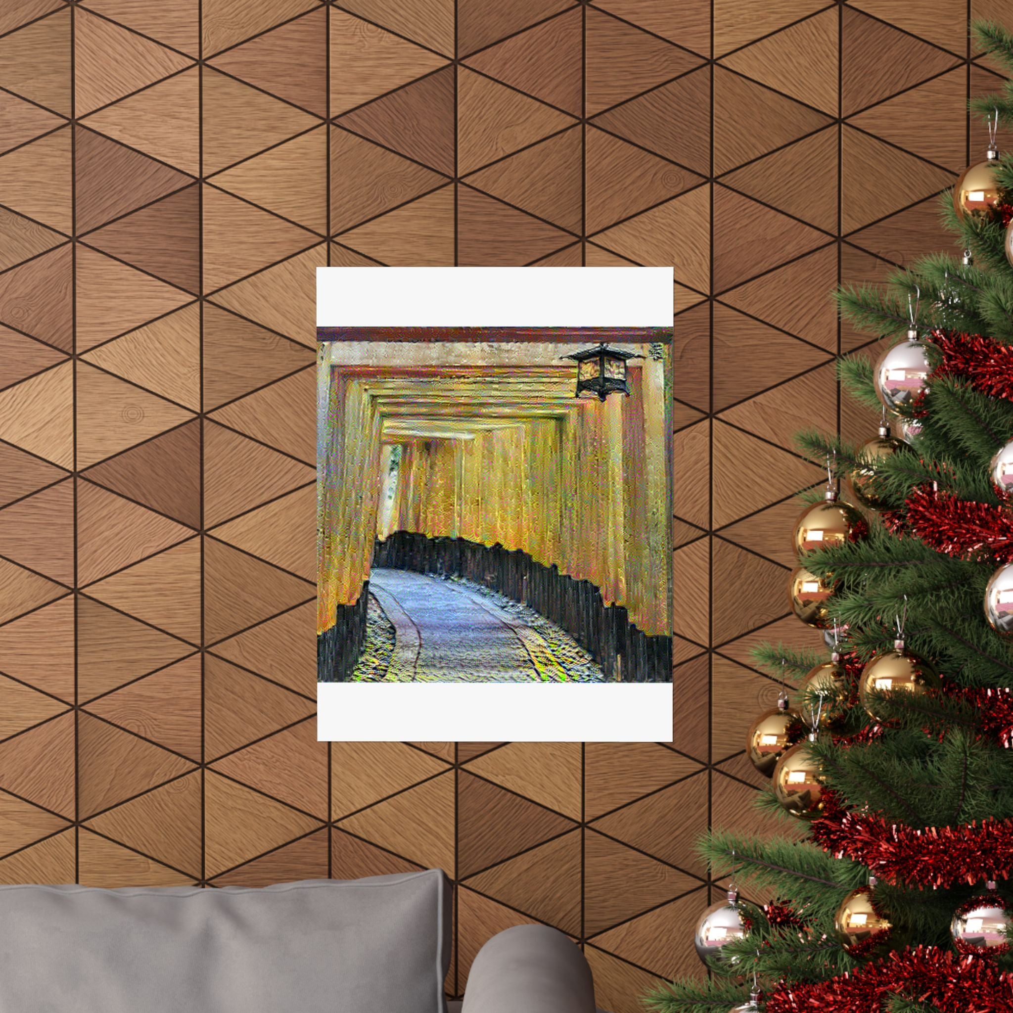 Fushimi Inari Shrine in Cafe Terrace at Night Style | Vincent van Gogh Inspired Art