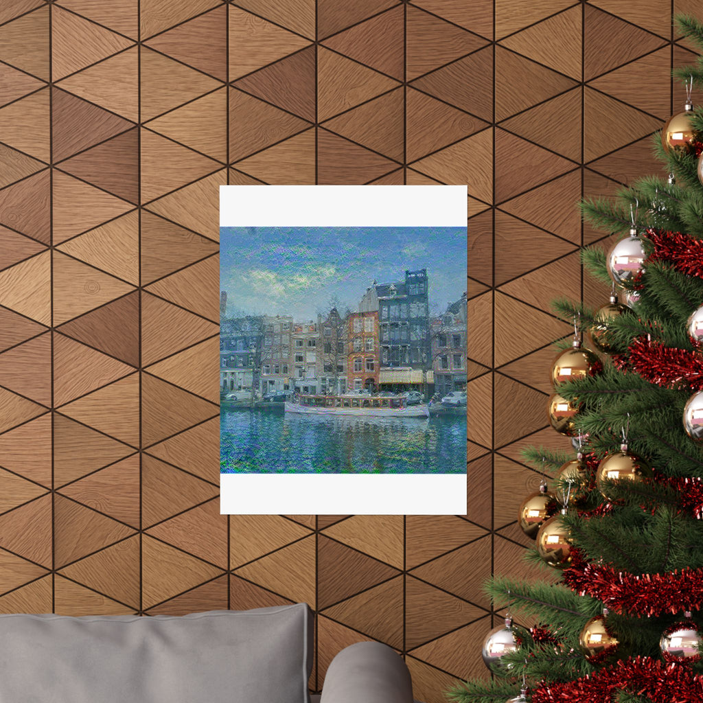 Amsterdam Canal Ring in Water Lilies Style | Claude Monet Inspired Art