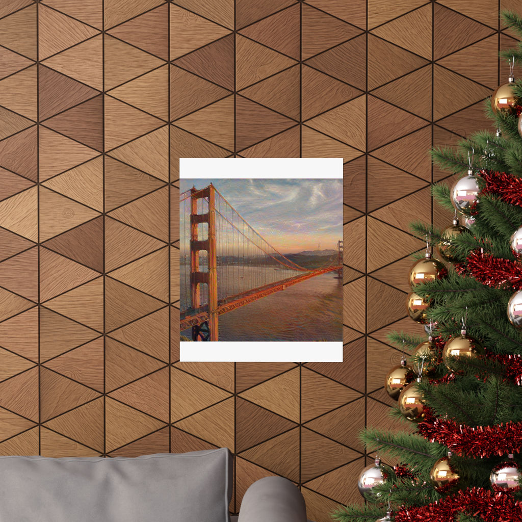 Golden Gate Bridge in The Scream Style | Edvard Munch Inspired Art