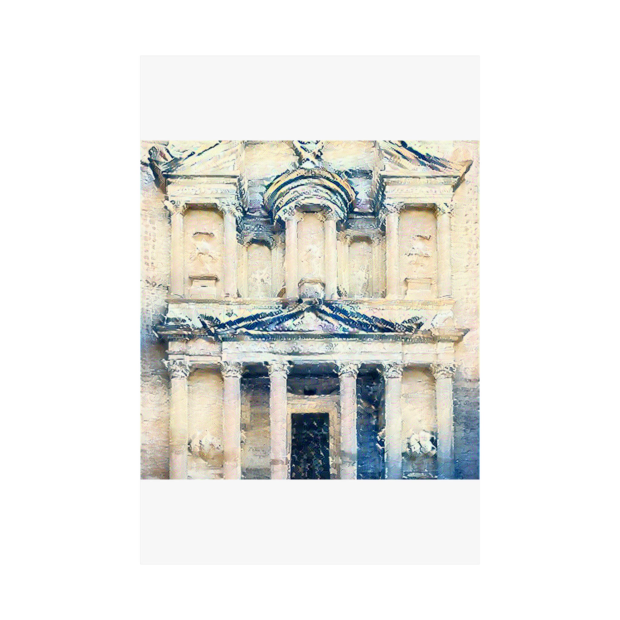 Petra in Great Wave Style - Poster Print