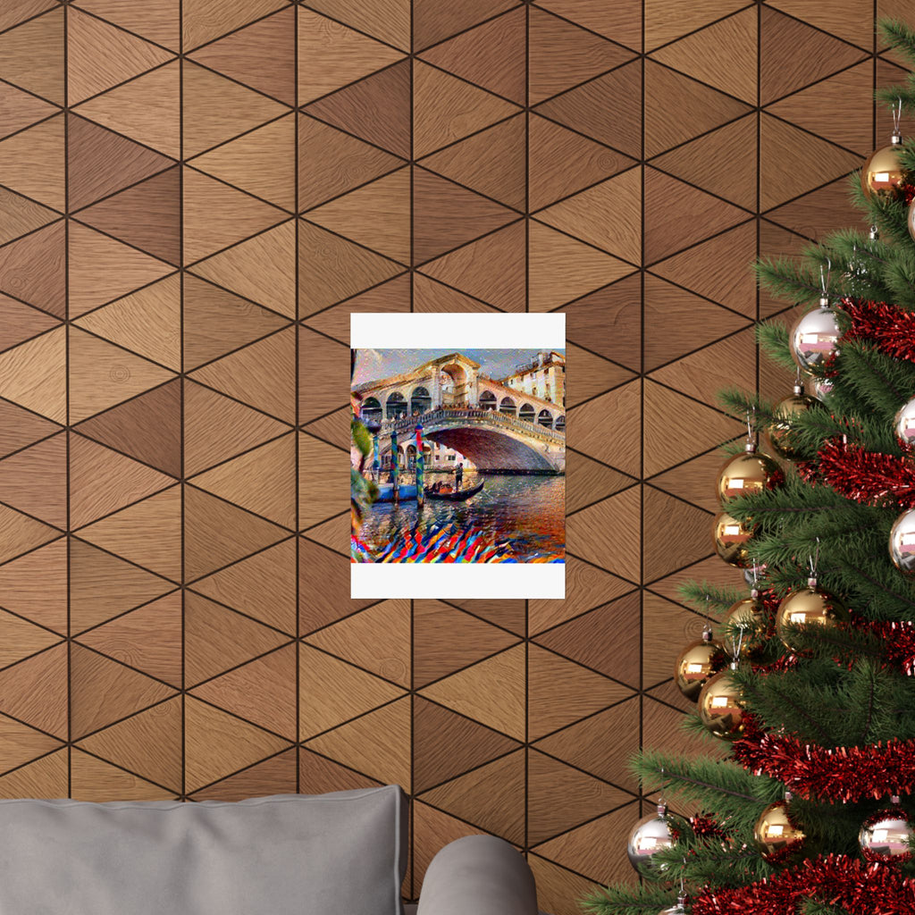 Rialto Bridge in Composition VII Style | Wassily Kandinsky Inspired Art