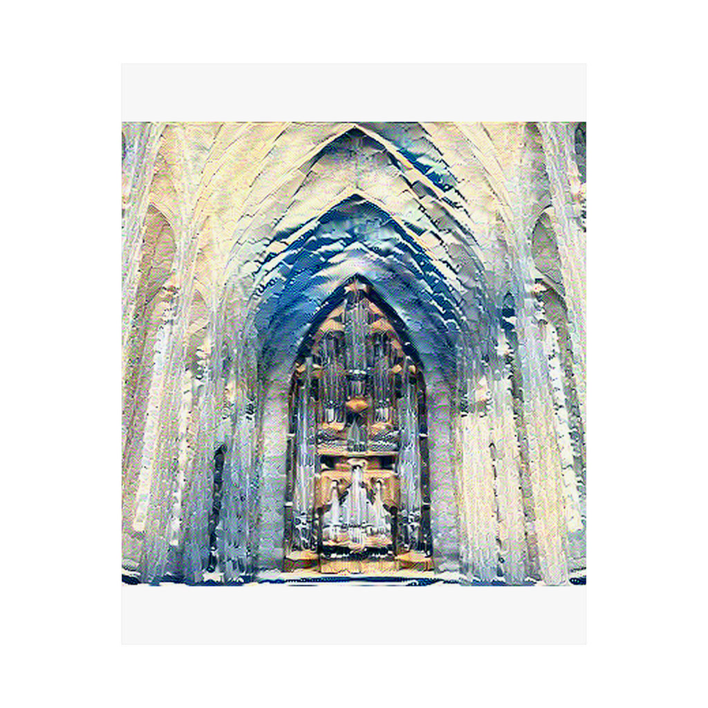 Hallgrimskirkja in The Great Wave off Kanagawa Style | Katsushika Hokusai Inspired Art