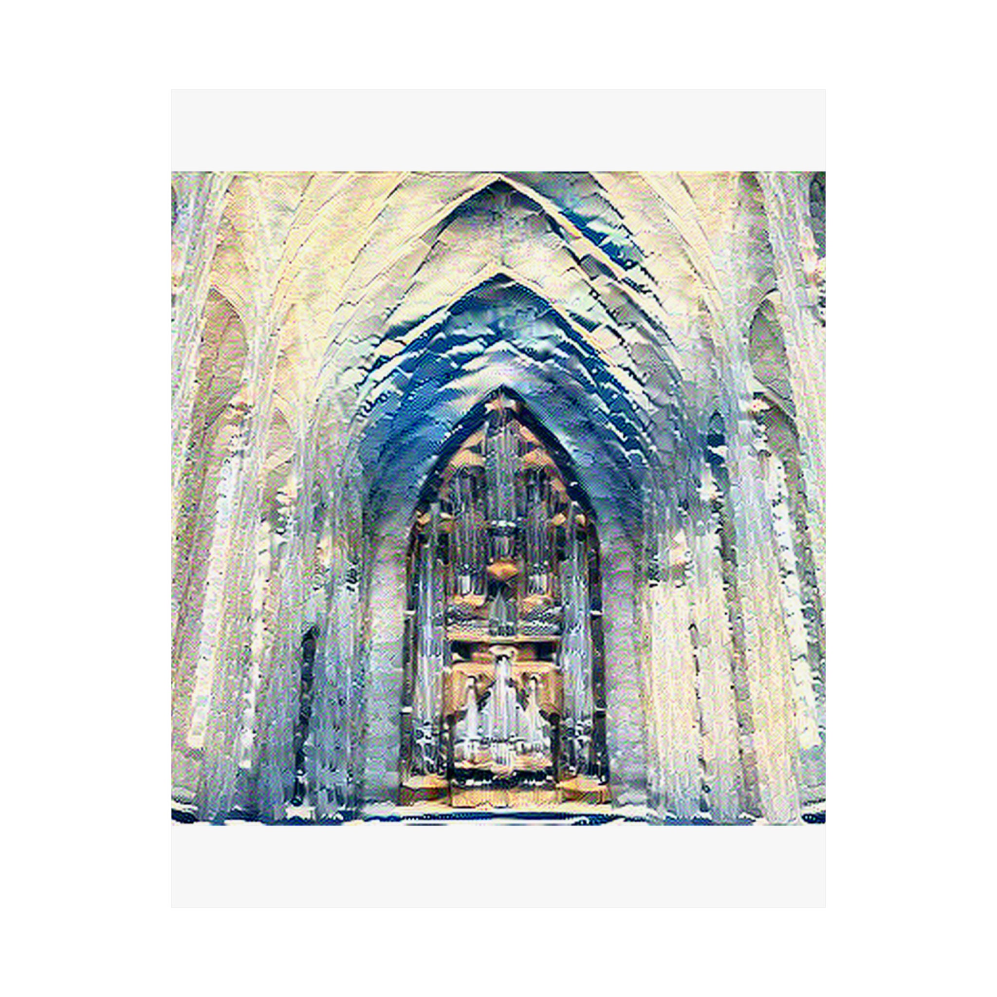 Hallgrimskirkja in The Great Wave off Kanagawa Style | Katsushika Hokusai Inspired Art