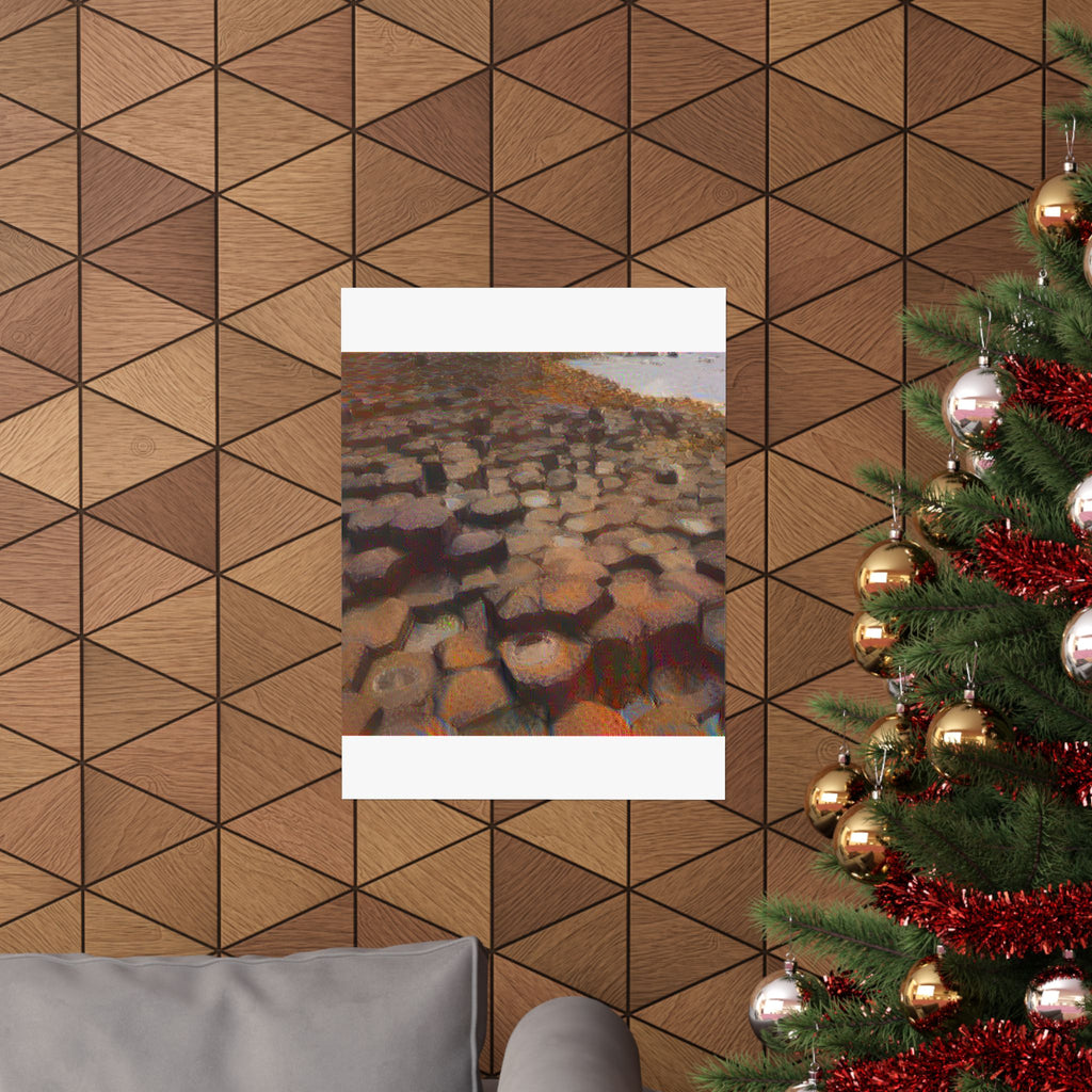 Giant's Causeway in The Scream Style | Edvard Munch Inspired Art