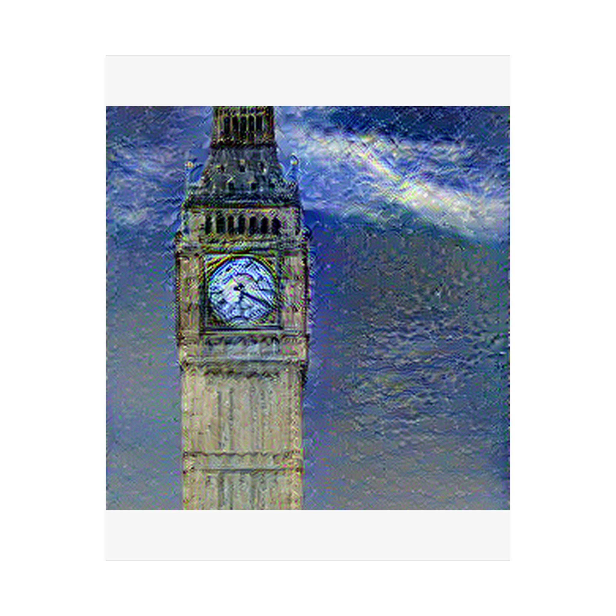 Big Ben in Starry Night Style | Vincent van Gogh Inspired Art