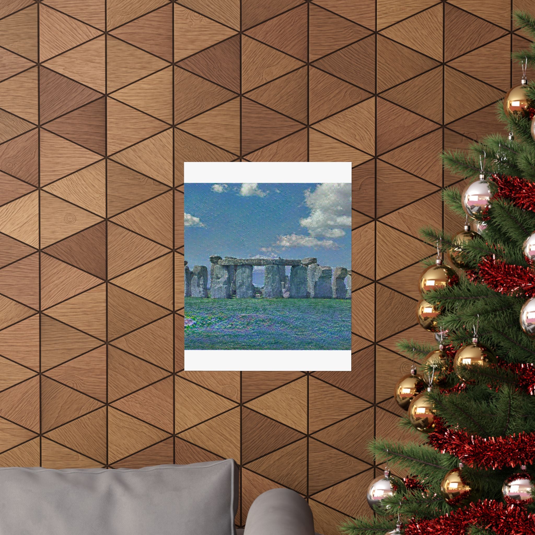 Stonehenge in Water Lilies Style - Poster Print