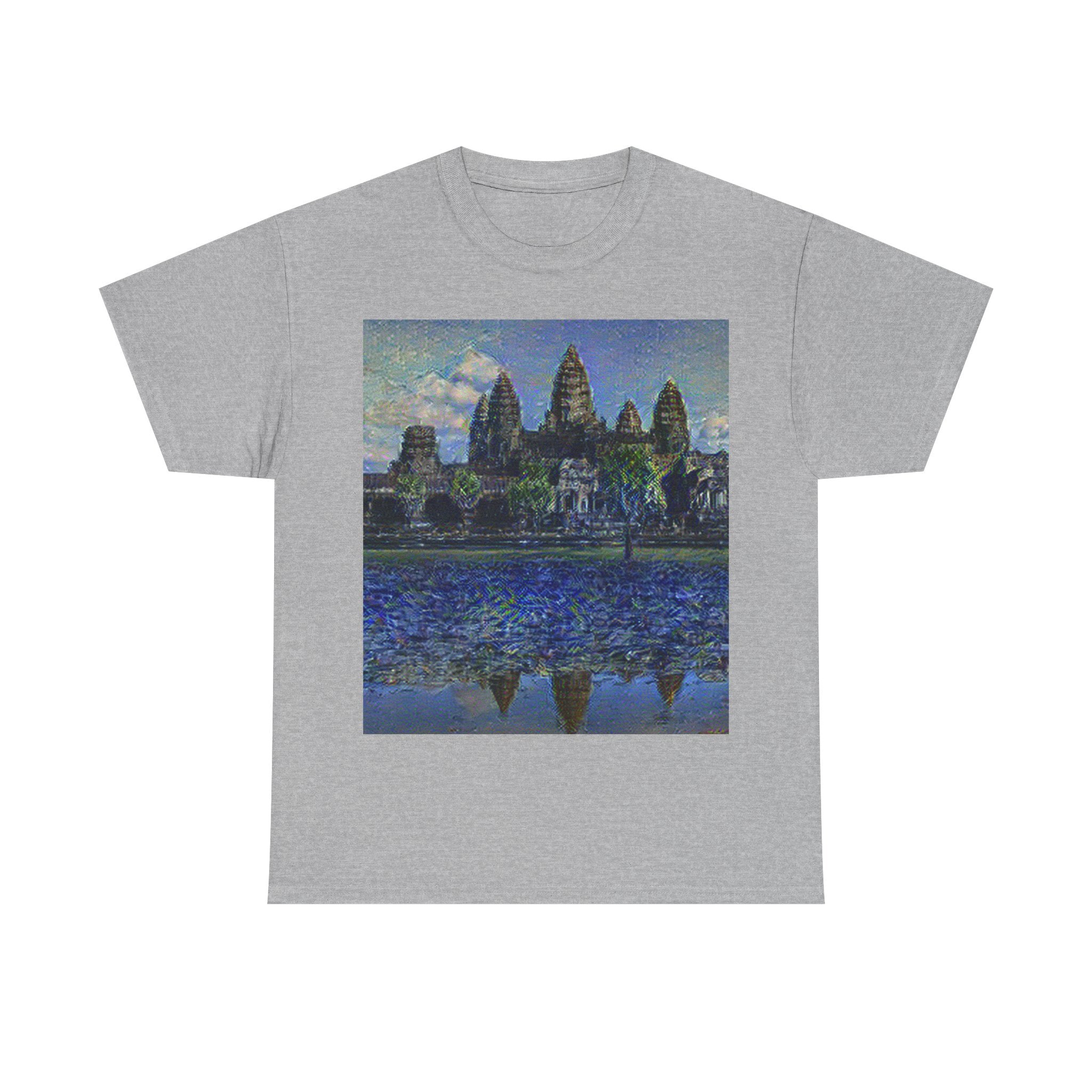 Angkor Wat in Starry Night Style | Vincent van Gogh Inspired Art