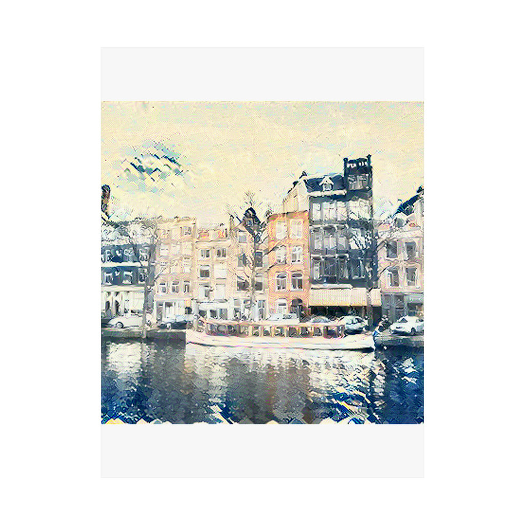 Amsterdam Canal Ring in The Great Wave off Kanagawa Style | Katsushika Hokusai Inspired Art