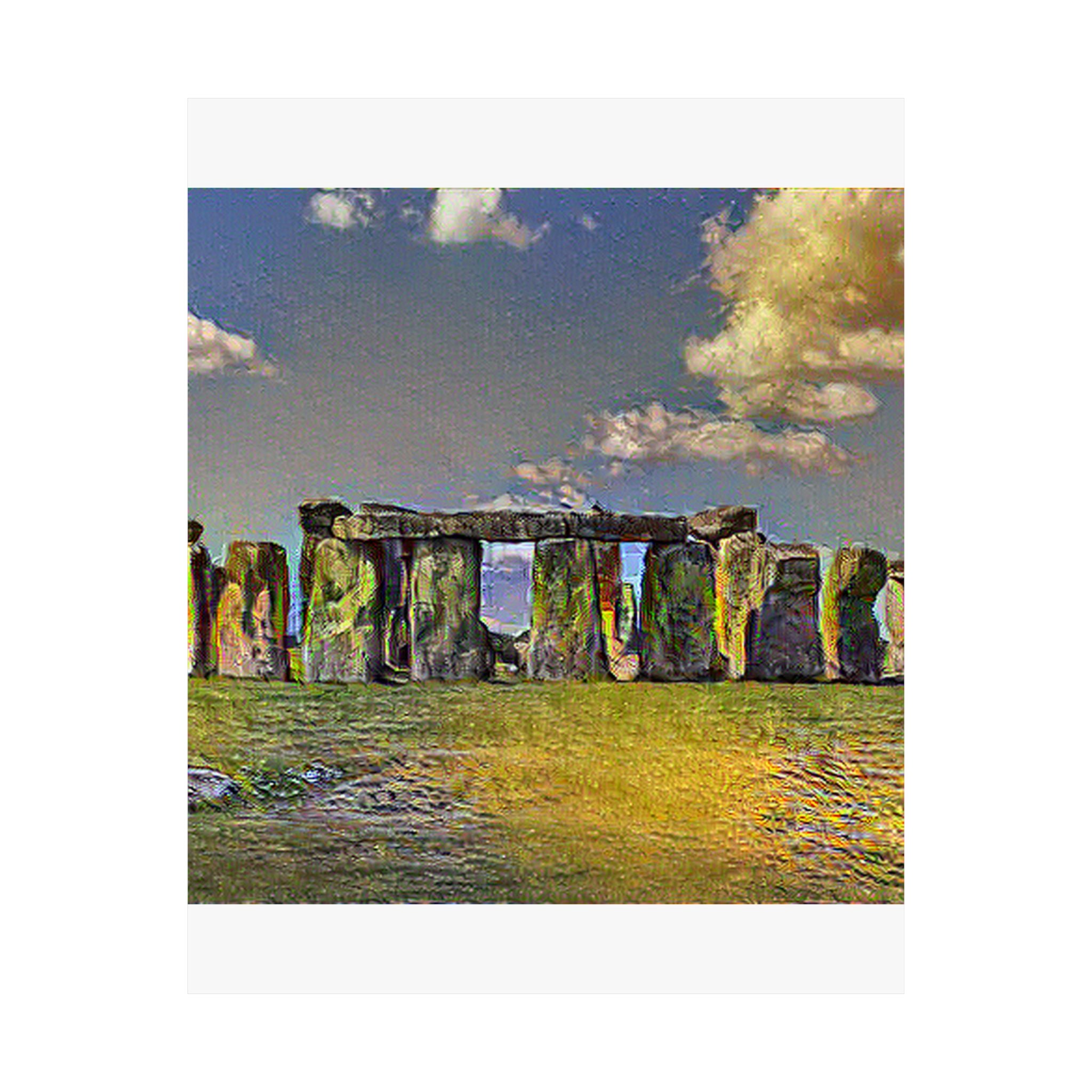 Stonehenge in Cafe Terrace at Night Style | Vincent van Gogh Inspired Art