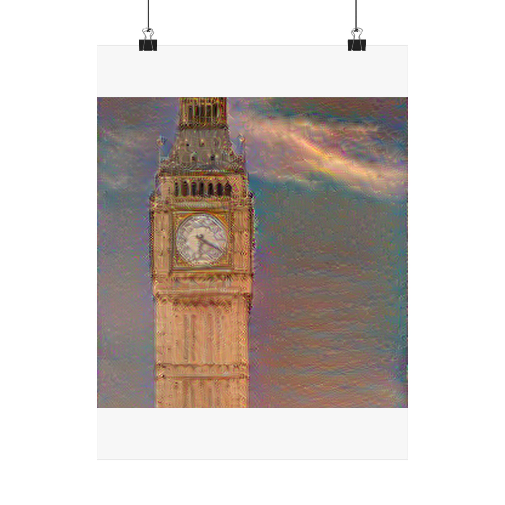 Big Ben in The Scream Style | Edvard Munch Inspired Art