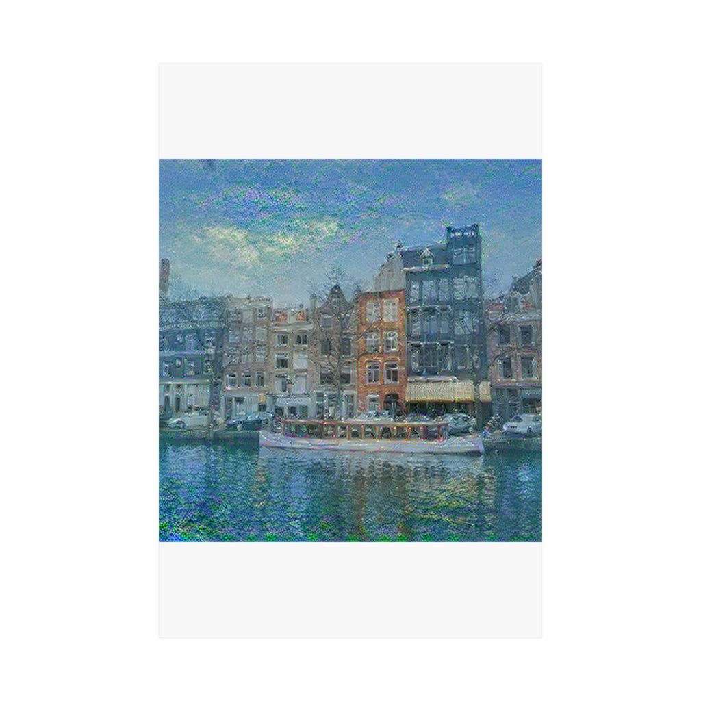 Amsterdam Canal Ring in Water Lilies Style | Claude Monet Inspired Art