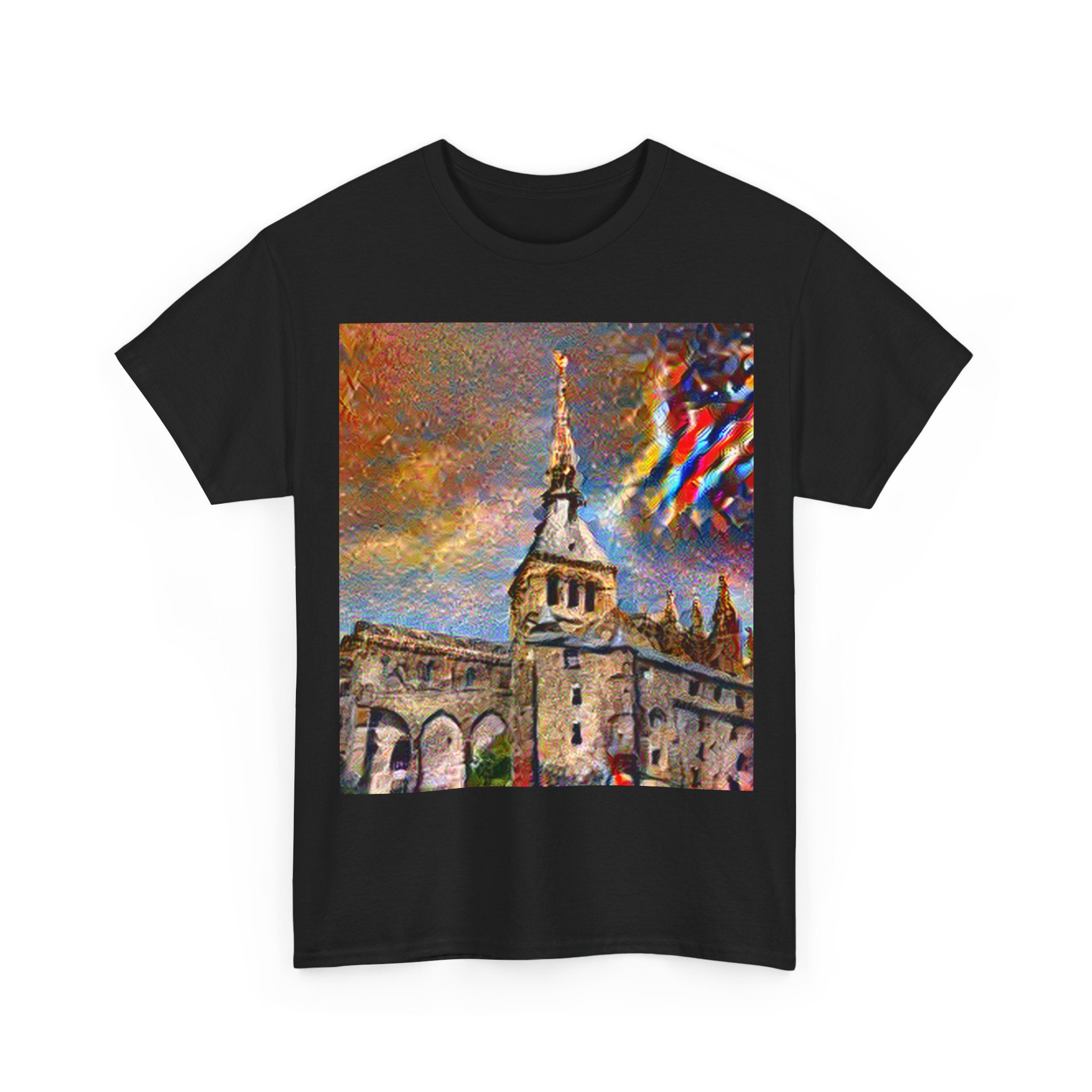 Mont Saint-Michel in Composition VII Style | Wassily Kandinsky Inspired Art