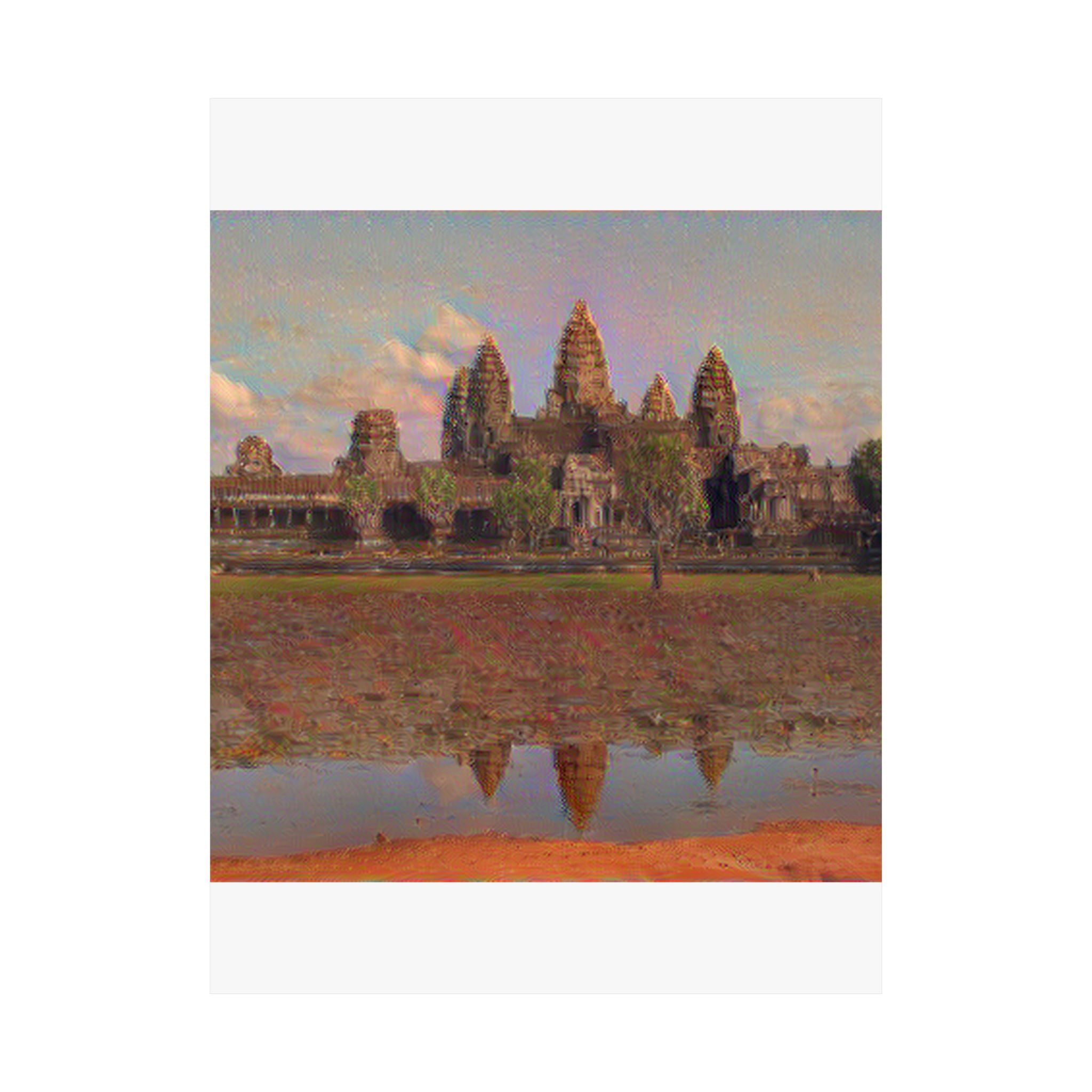 Angkor Wat in The Scream Style | Edvard Munch Inspired Art