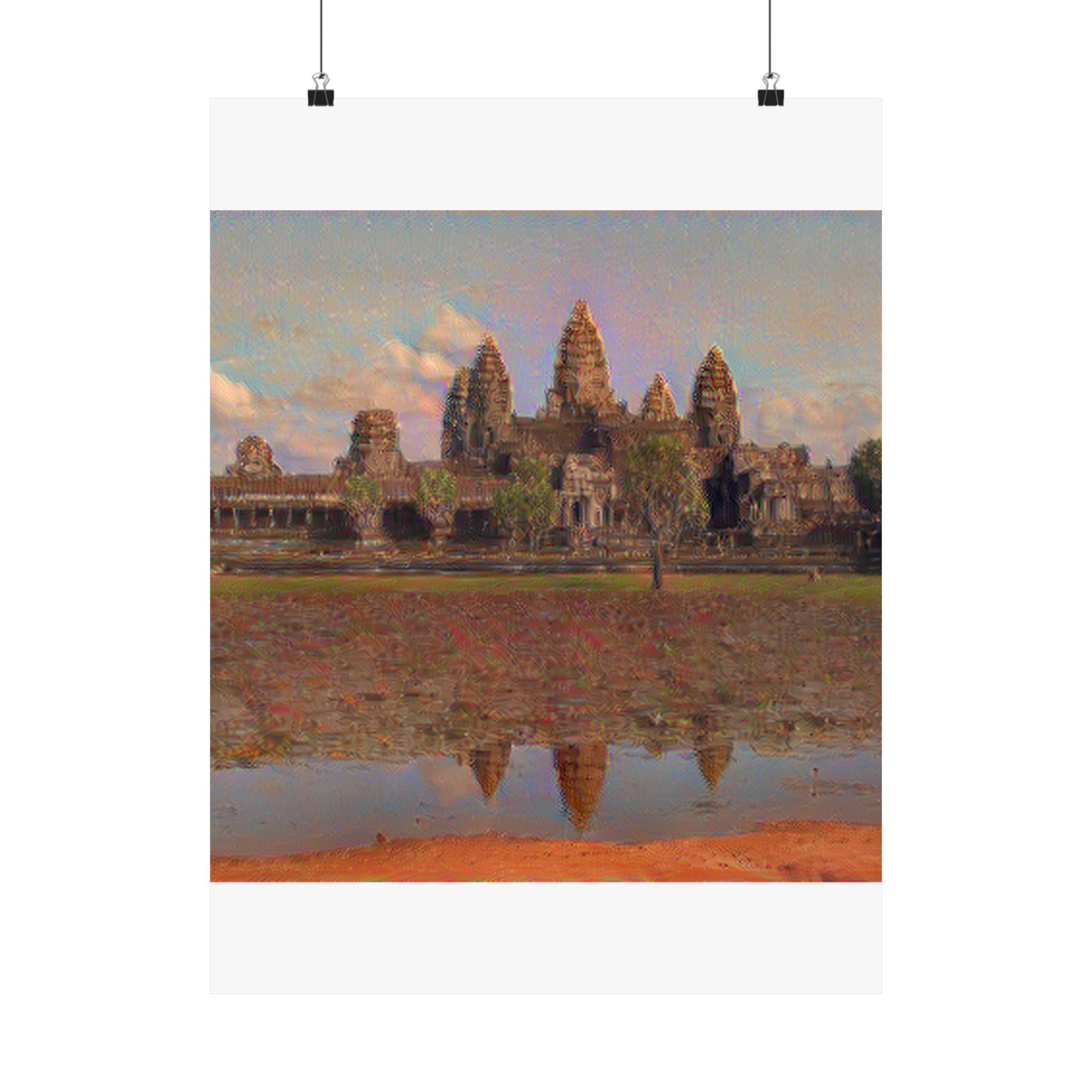 Angkor Wat in The Scream Style | Edvard Munch Inspired Art
