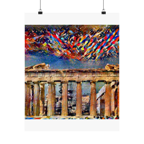 Acropolis Athens in Composition Vii Style - Poster Print