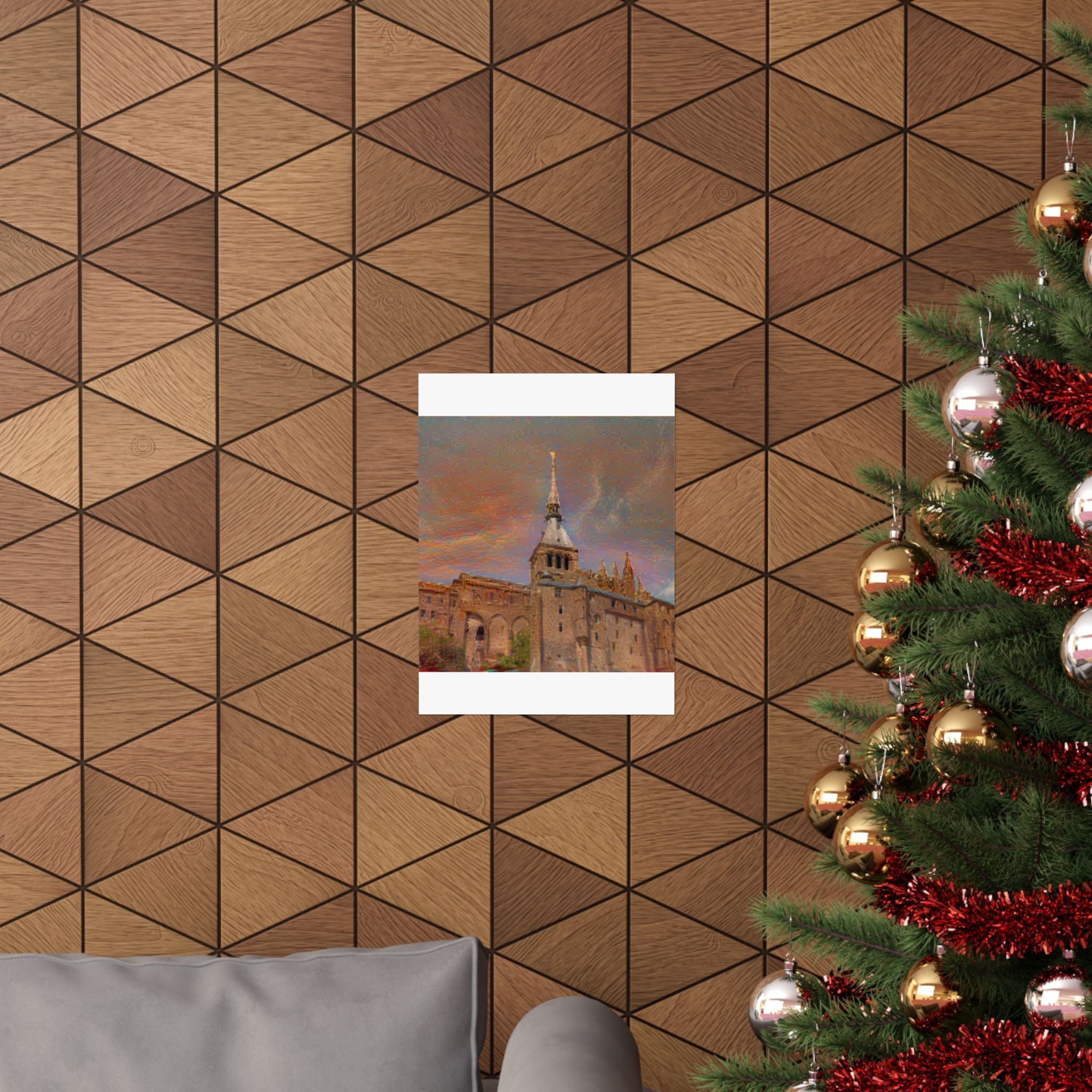 Mont Saint-Michel in The Scream Style | Edvard Munch Inspired Art