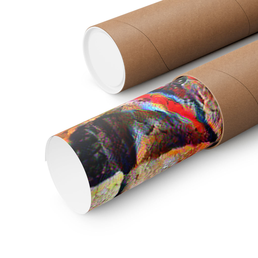 Moai Statues in Composition VII Style | Wassily Kandinsky Inspired Art