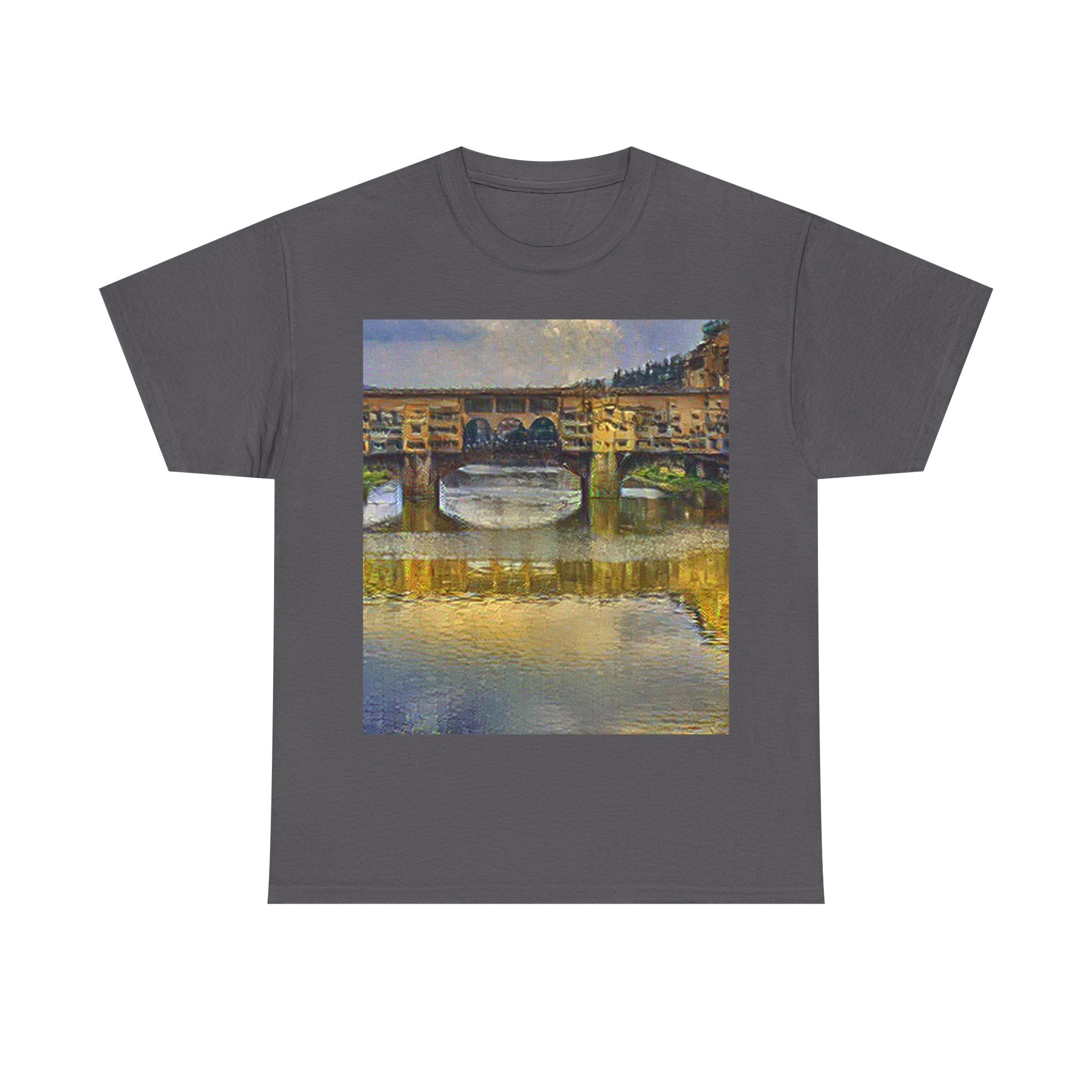 Ponte Vecchio in Cafe Terrace at Night Style | Vincent van Gogh Inspired Art
