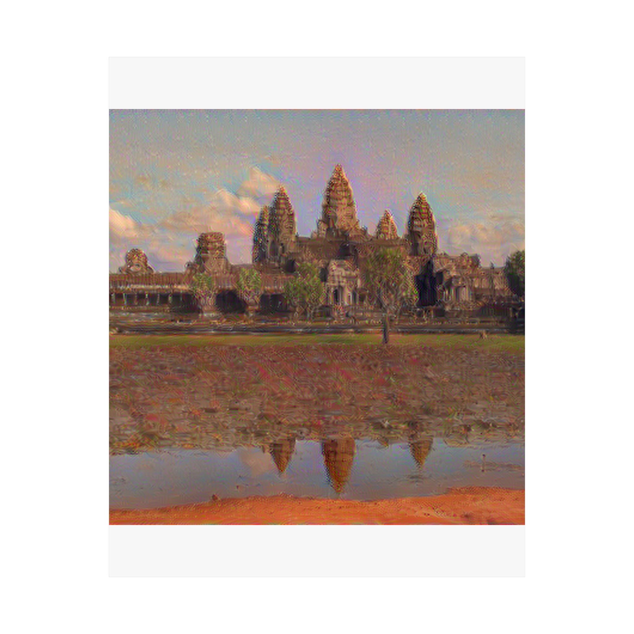 Angkor Wat in The Scream Style | Edvard Munch Inspired Art