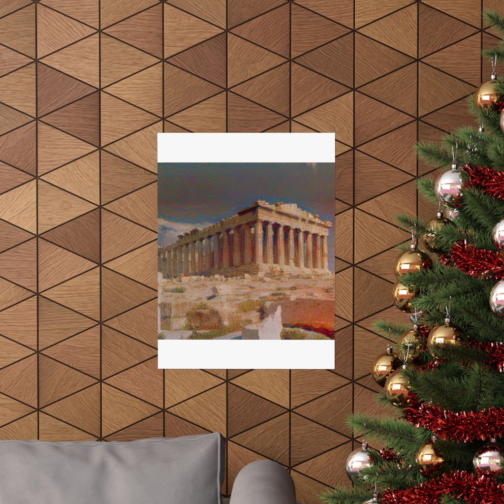 Parthenon in The Scream Style - Poster Print