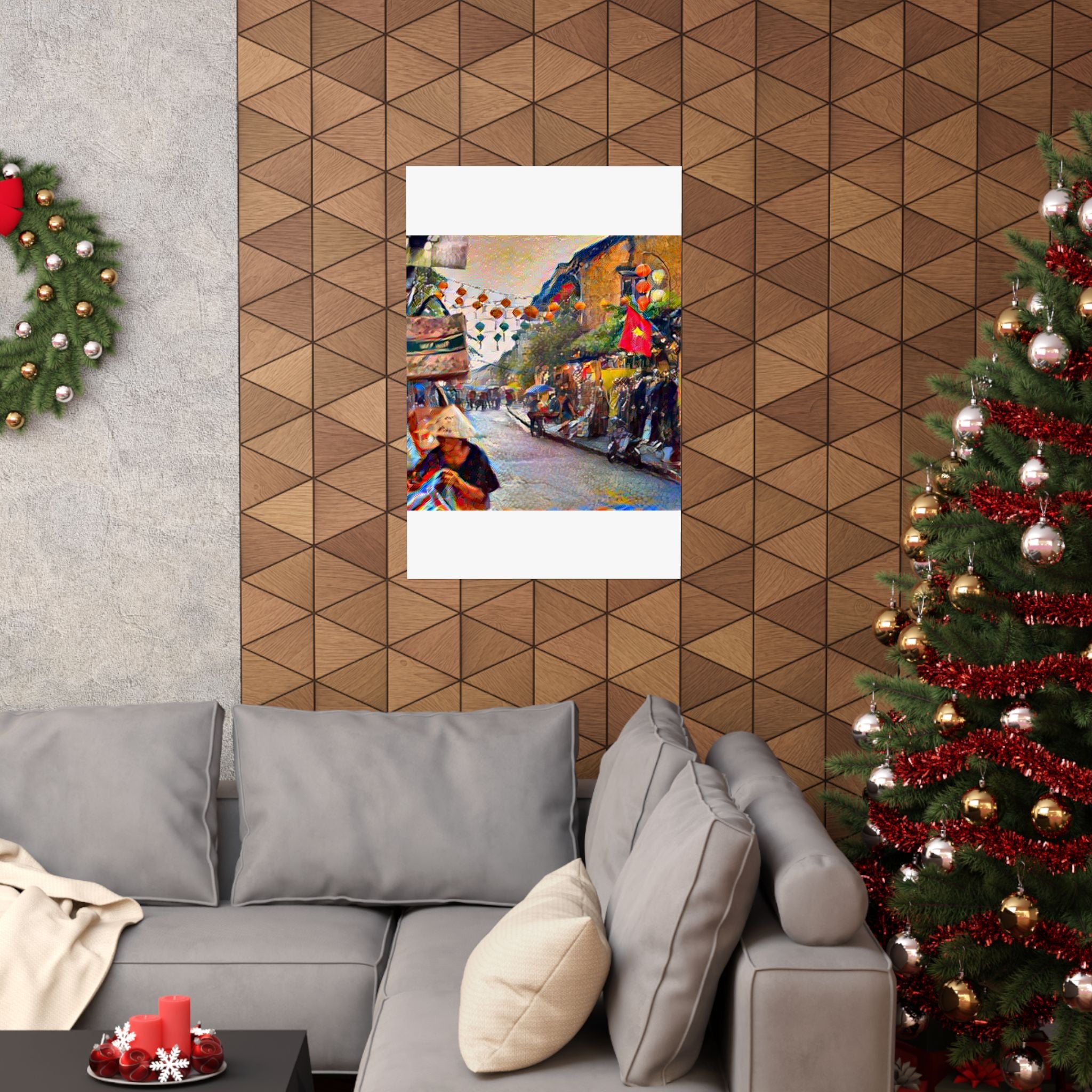 Hoi An Ancient Town in Composition VII Style | Wassily Kandinsky Inspired Art