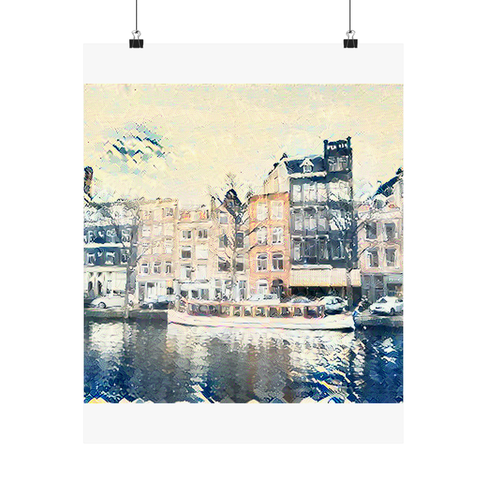 Amsterdam Canal Ring in The Great Wave off Kanagawa Style | Katsushika Hokusai Inspired Art