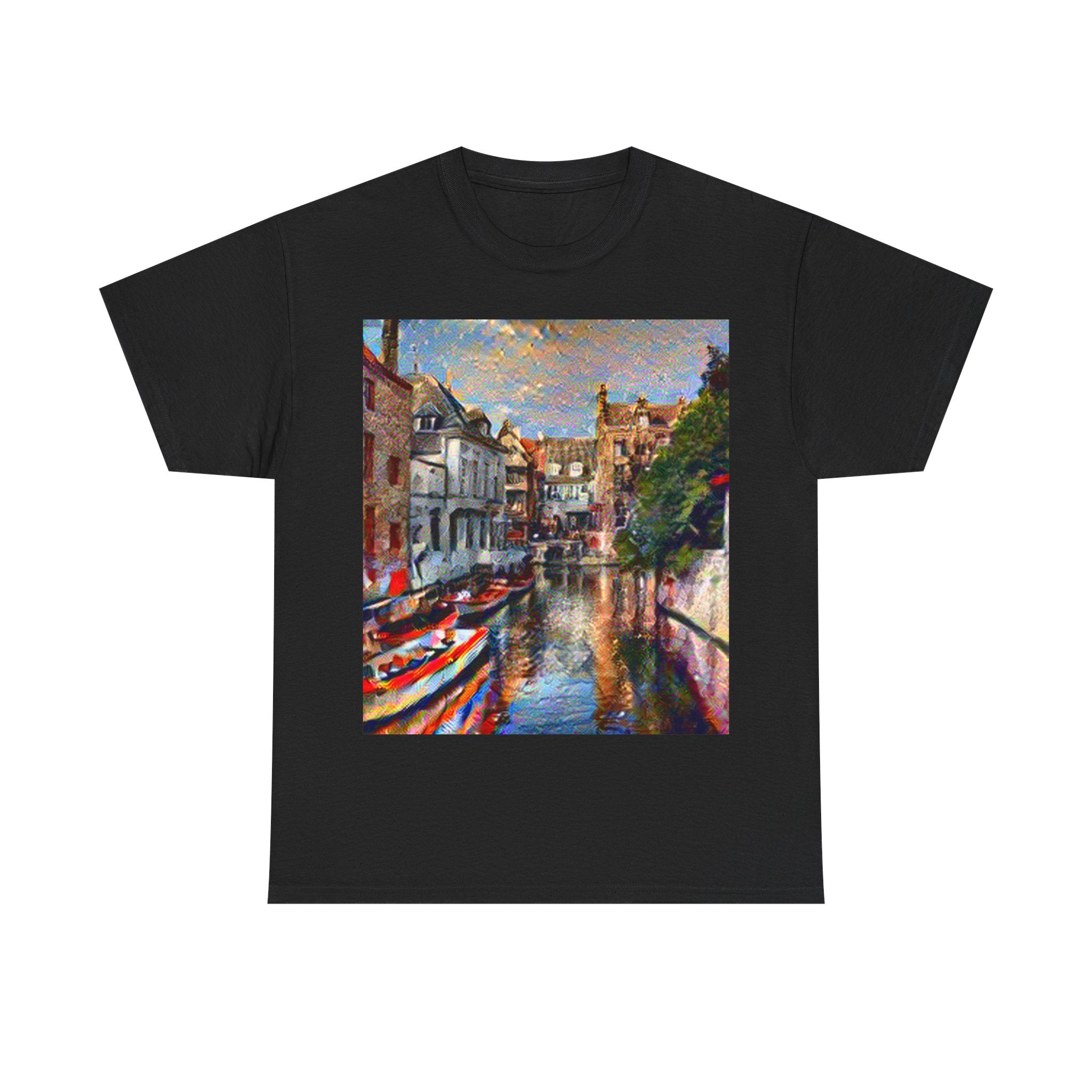 Bruges Medieval Center in Composition VII Style | Wassily Kandinsky Inspired Art