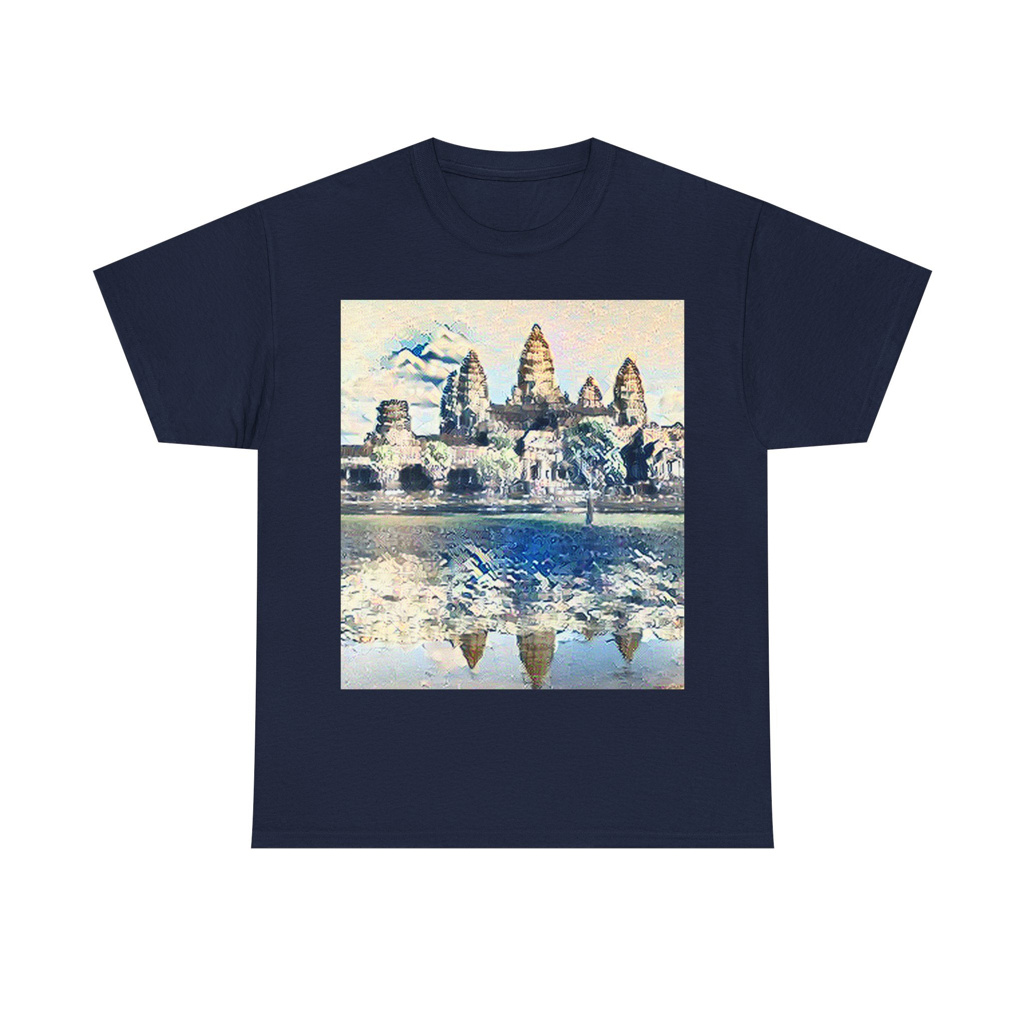 Angkor Wat in The Great Wave off Kanagawa Style | Katsushika Hokusai Inspired Art