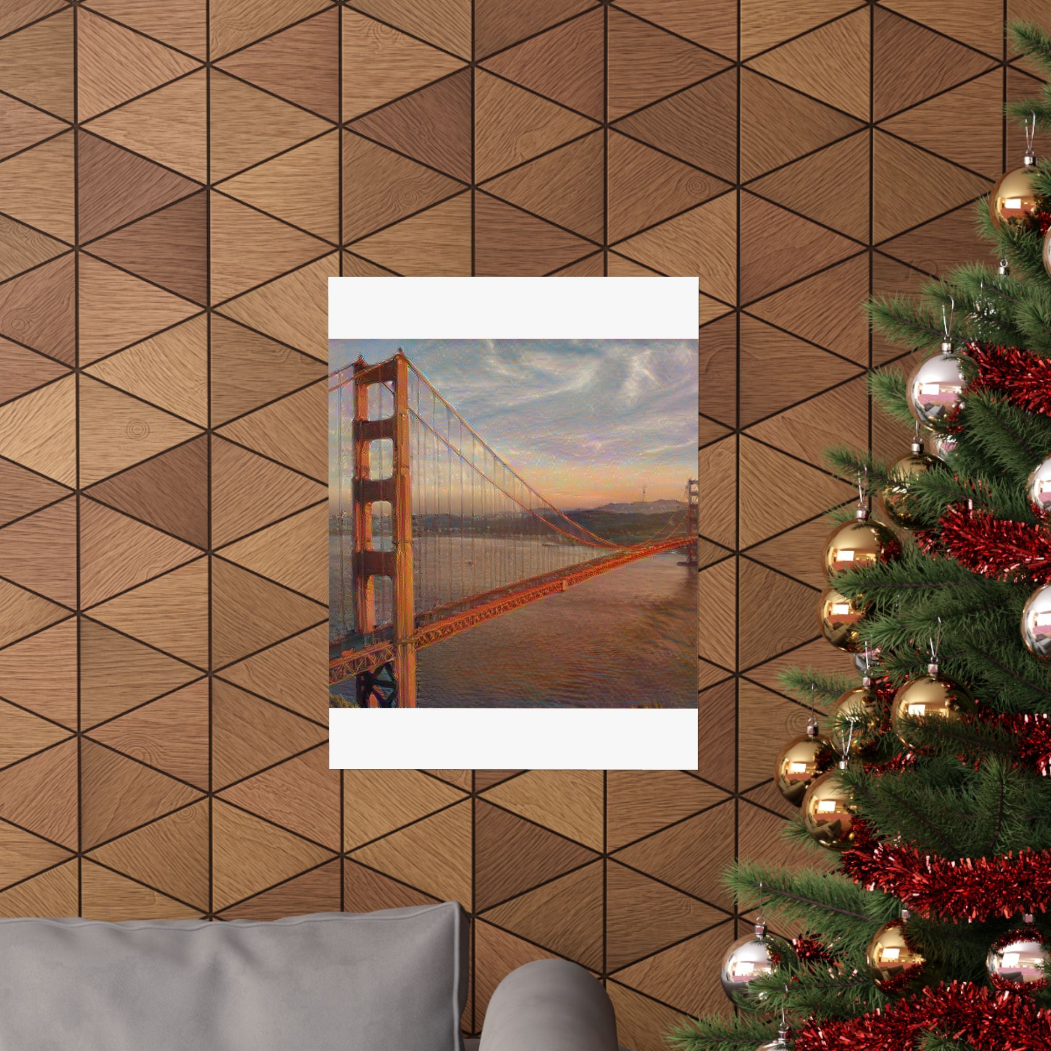 Golden Gate Bridge in The Scream Style | Edvard Munch Inspired Art