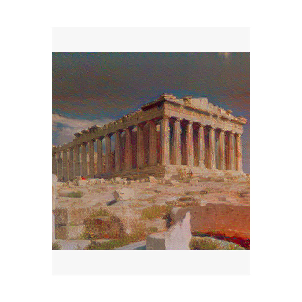 Parthenon in The Scream Style - Poster Print