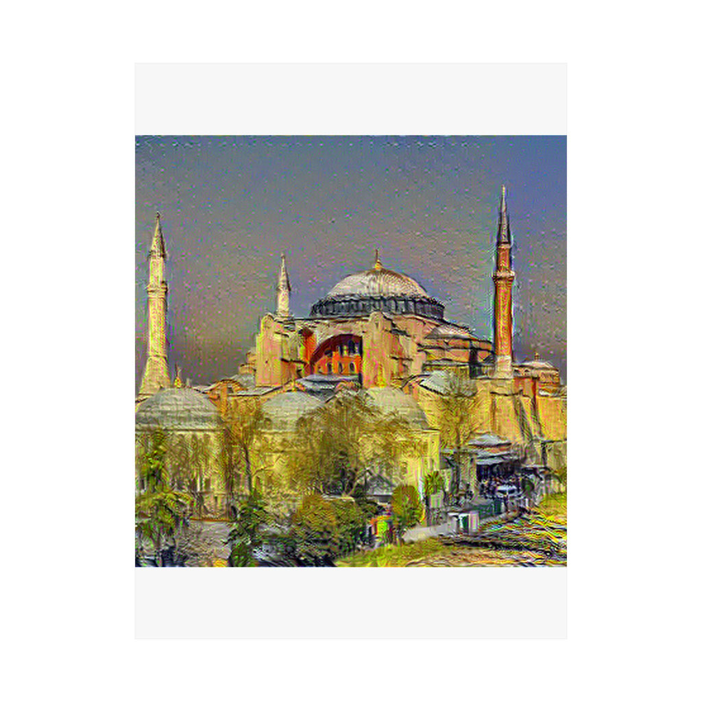 Hagia Sophia in Cafe Terrace at Night Style | Vincent van Gogh Inspired Art