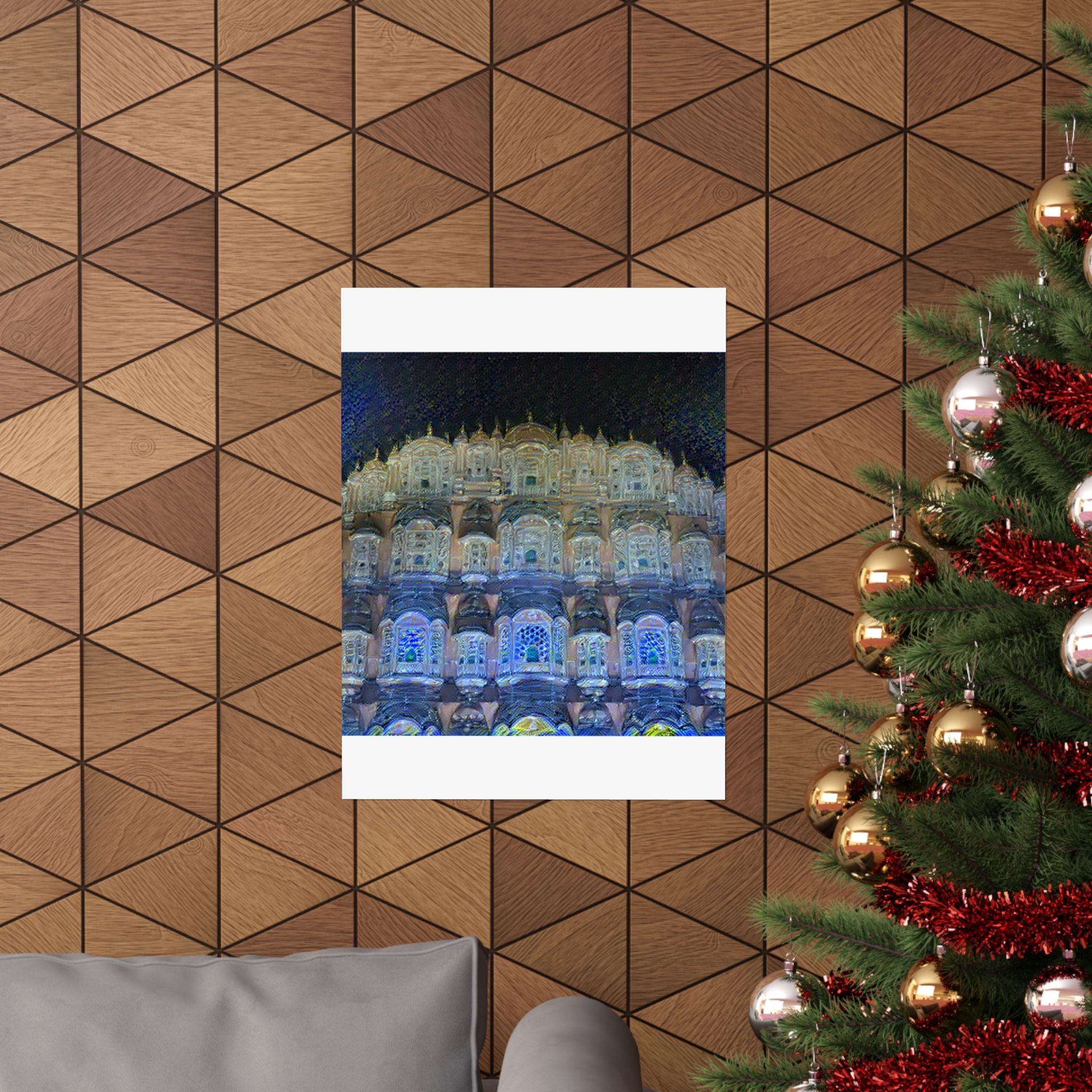 Hawa Mahal in Starry Night Style | Vincent van Gogh Inspired Art