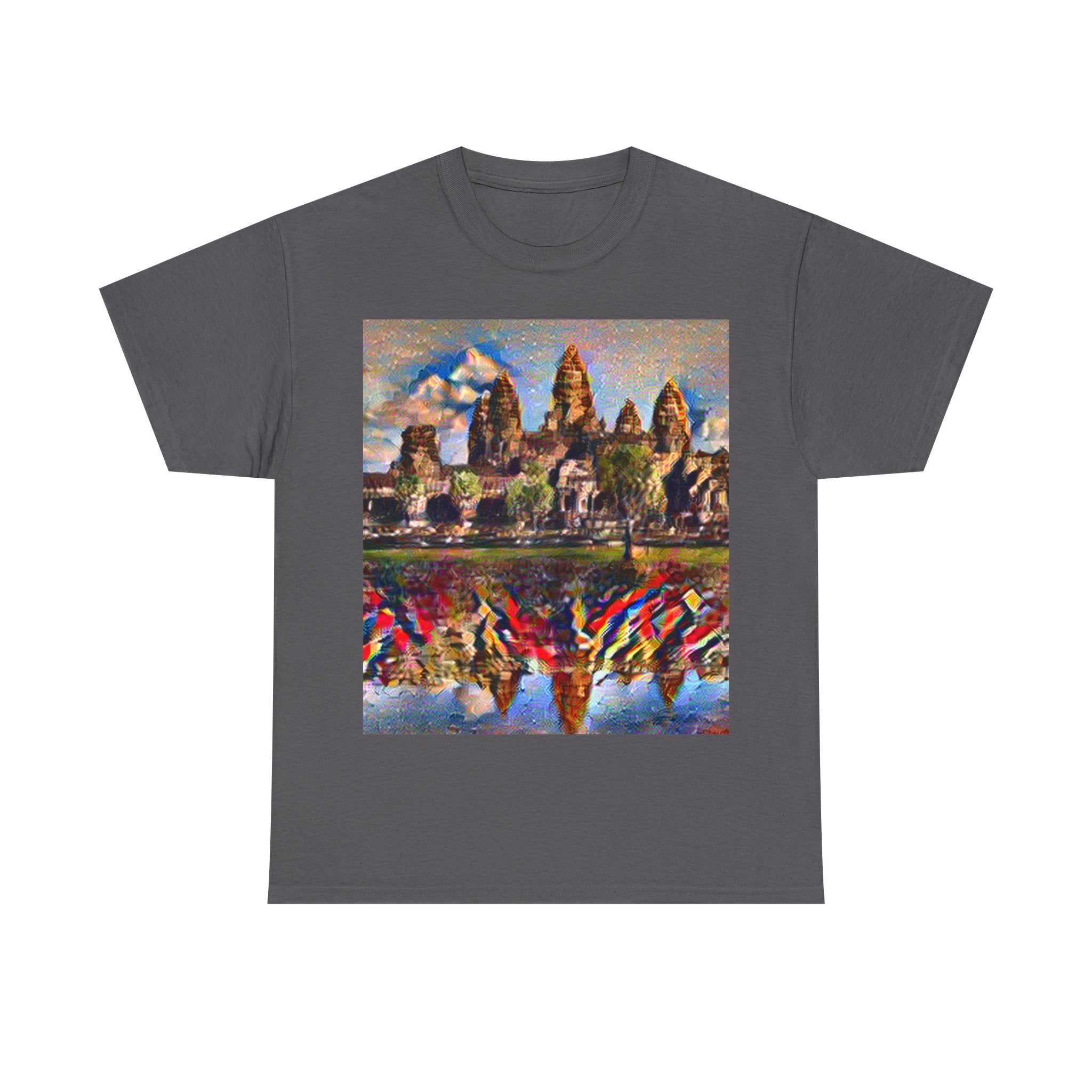 Angkor Wat in Composition VII Style | Wassily Kandinsky Inspired Art