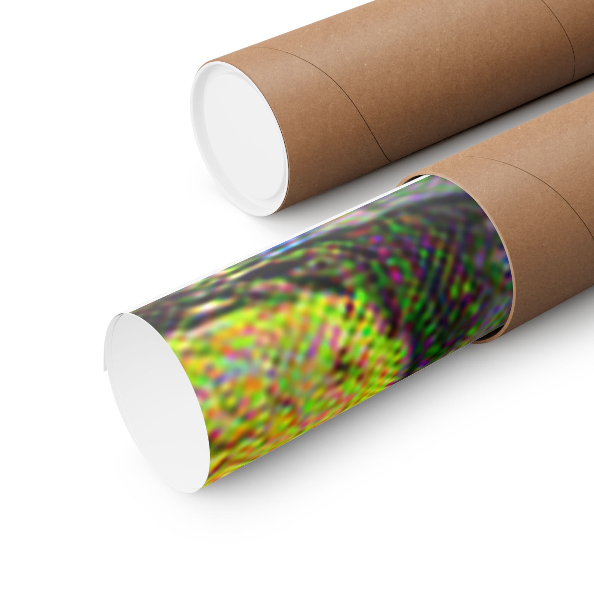 Santorini in Cafe Terrace Style - Poster Print