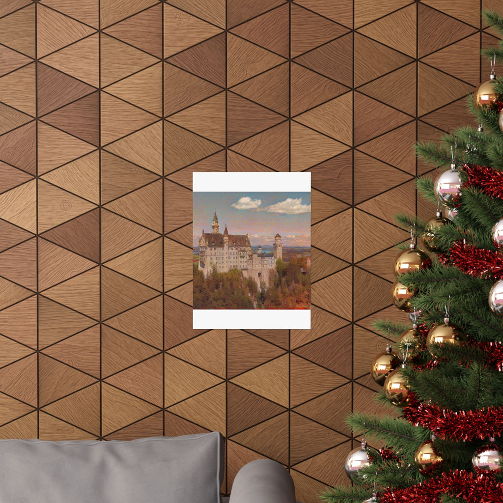 Neuschwanstein Castle in The Scream Style | Edvard Munch Inspired Art