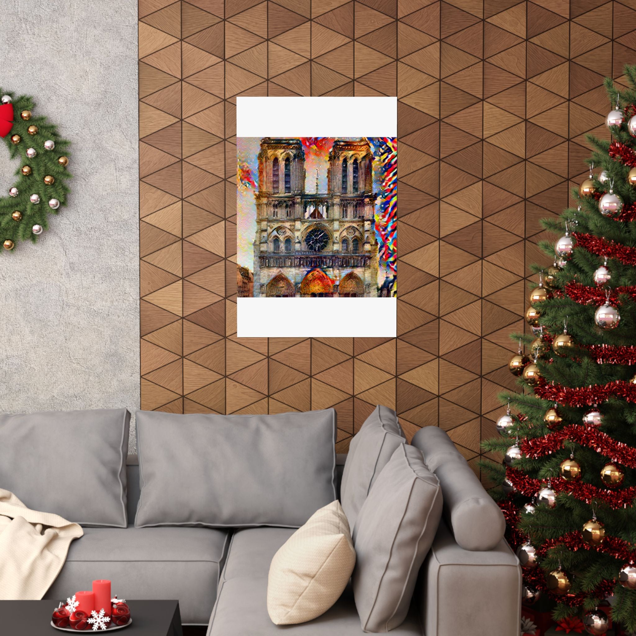 Notre Dame in Composition Vii Style - Poster Print