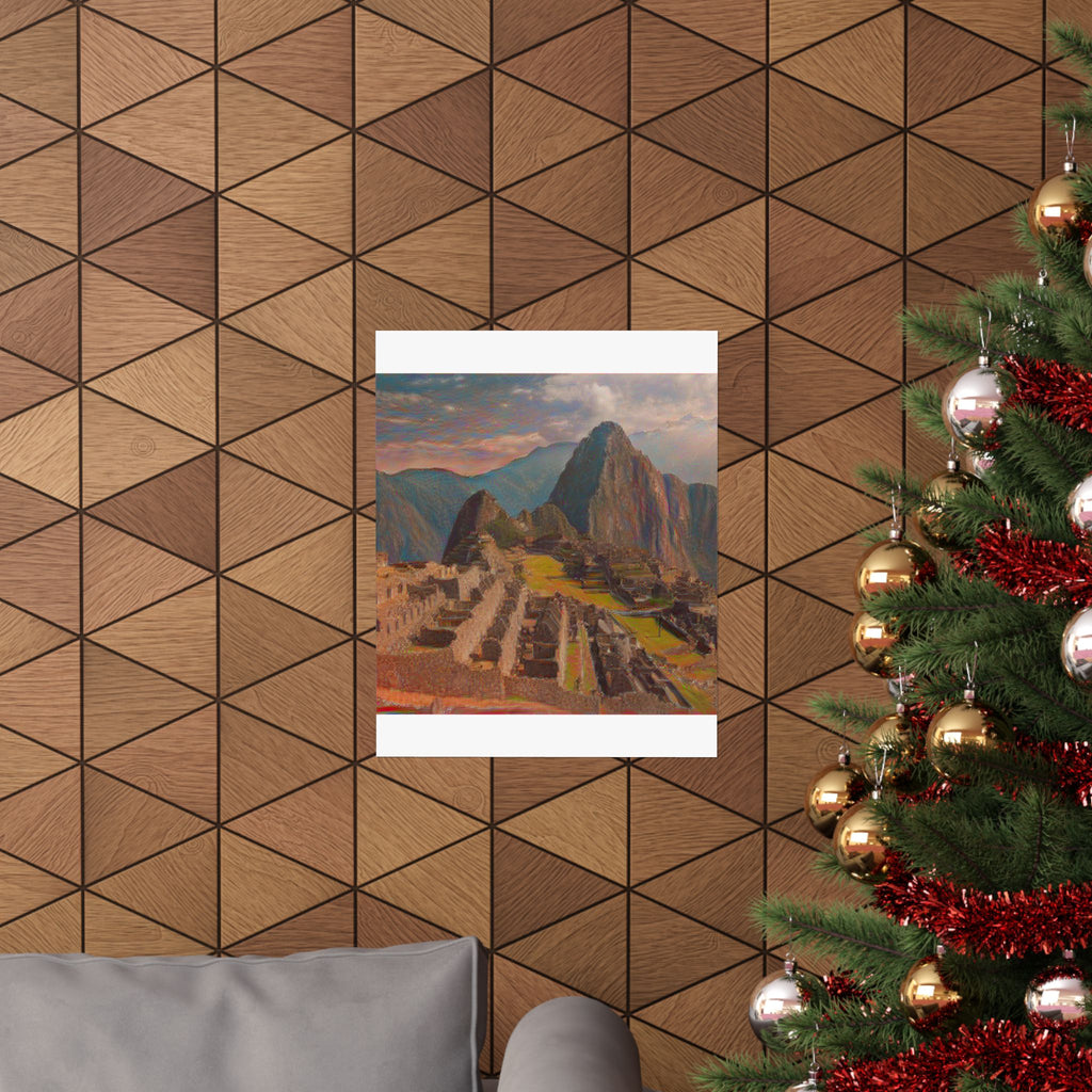 Machu Picchu in The Scream Style - Poster Print