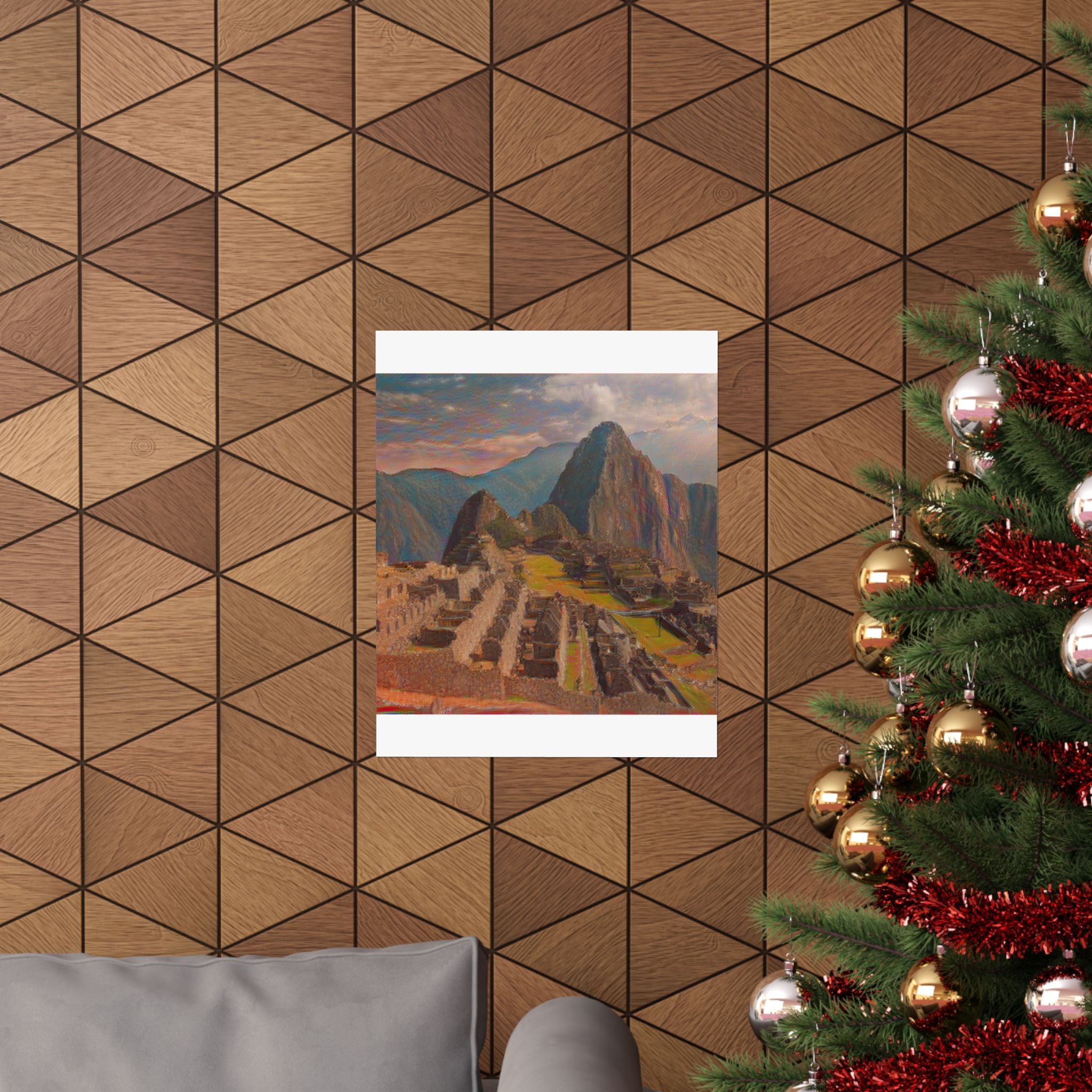 Machu Picchu in The Scream Style - Poster Print