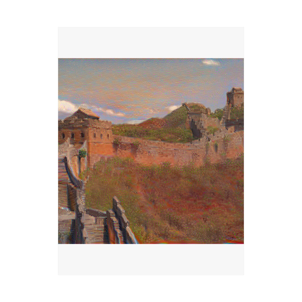 Great Wall in The Scream Style - Poster Print