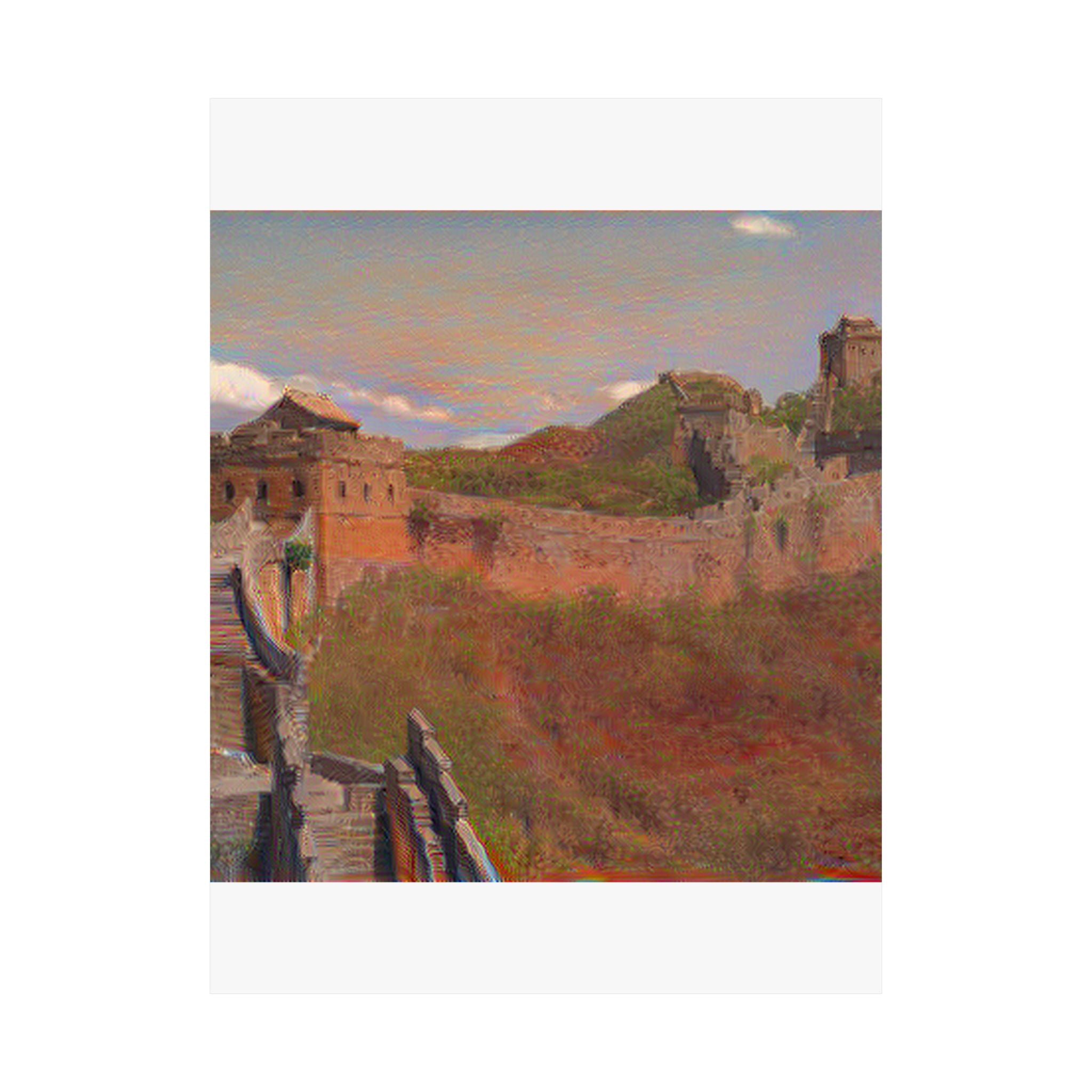 Great Wall in The Scream Style - Poster Print