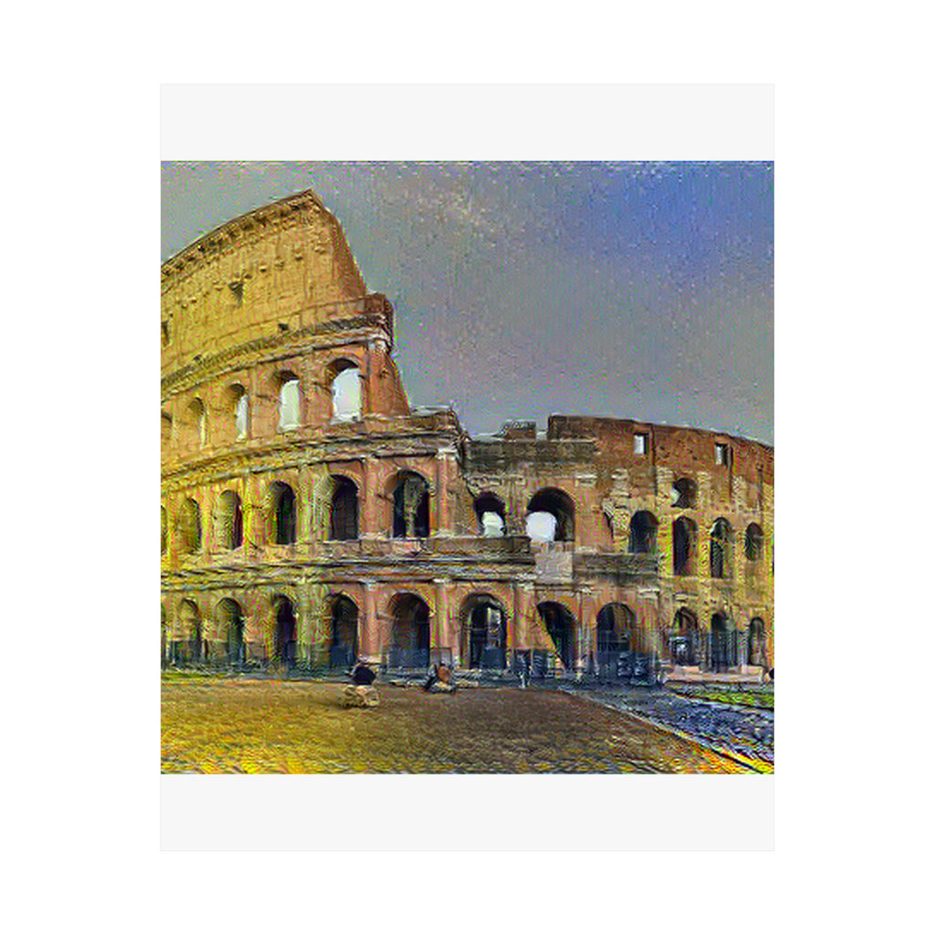Colosseum in Cafe Terrace Style - Poster Print