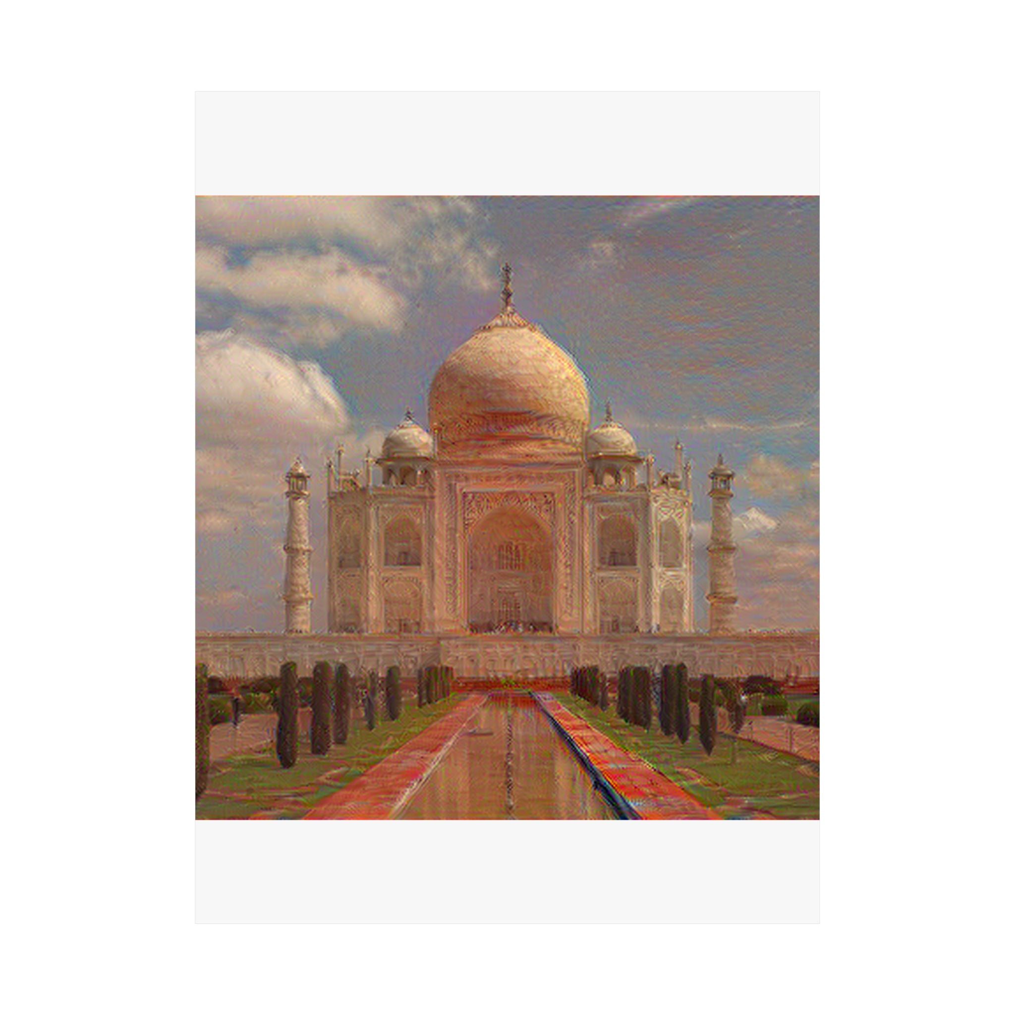 Taj Mahal in The Scream Style | Edvard Munch Inspired Art