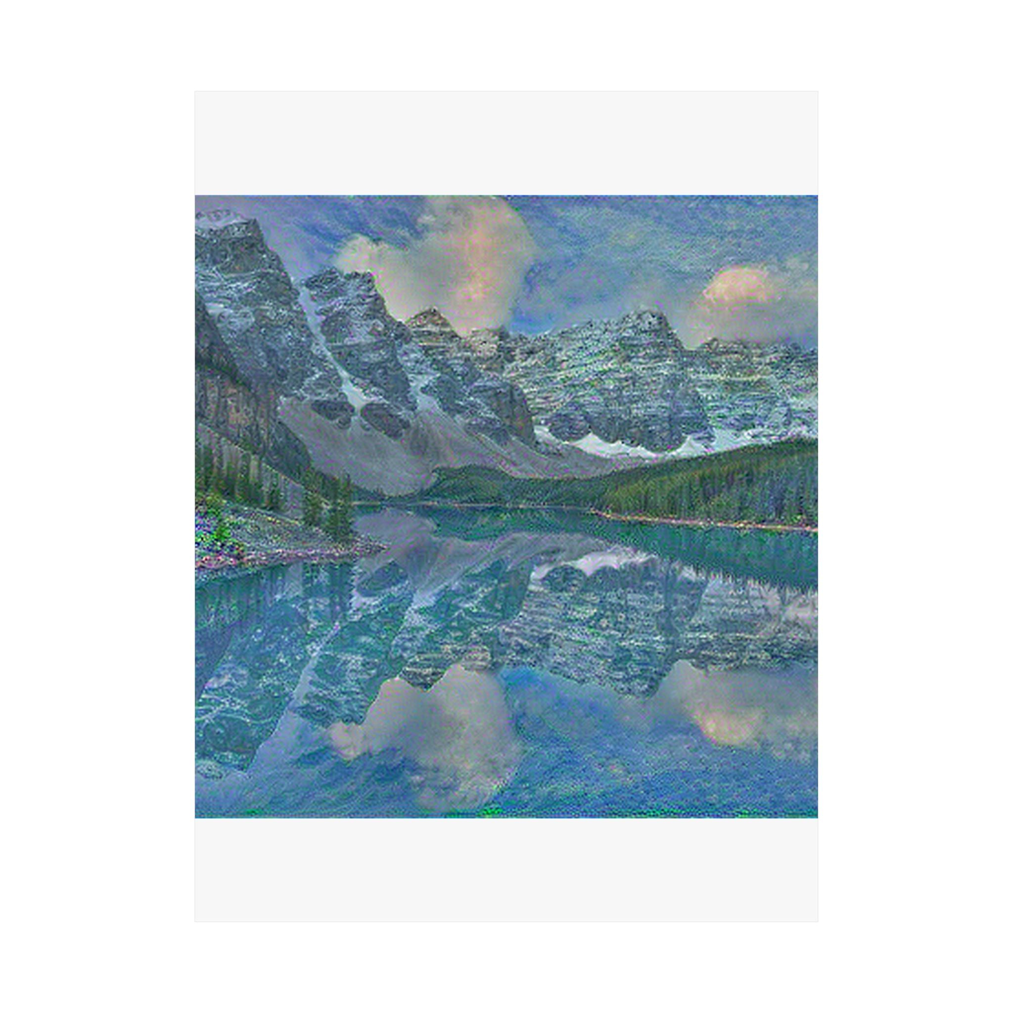 Moraine Lake in Water Lilies Style | Claude Monet Inspired Art