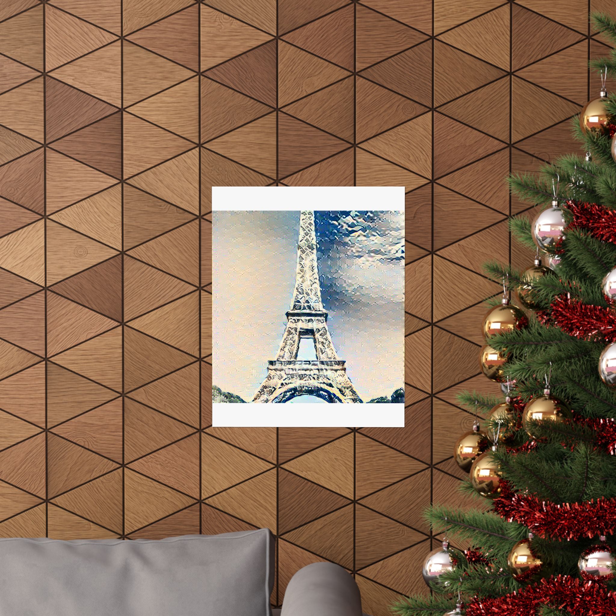 Eiffel Tower in The Great Wave off Kanagawa Style | Katsushika Hokusai Inspired Art