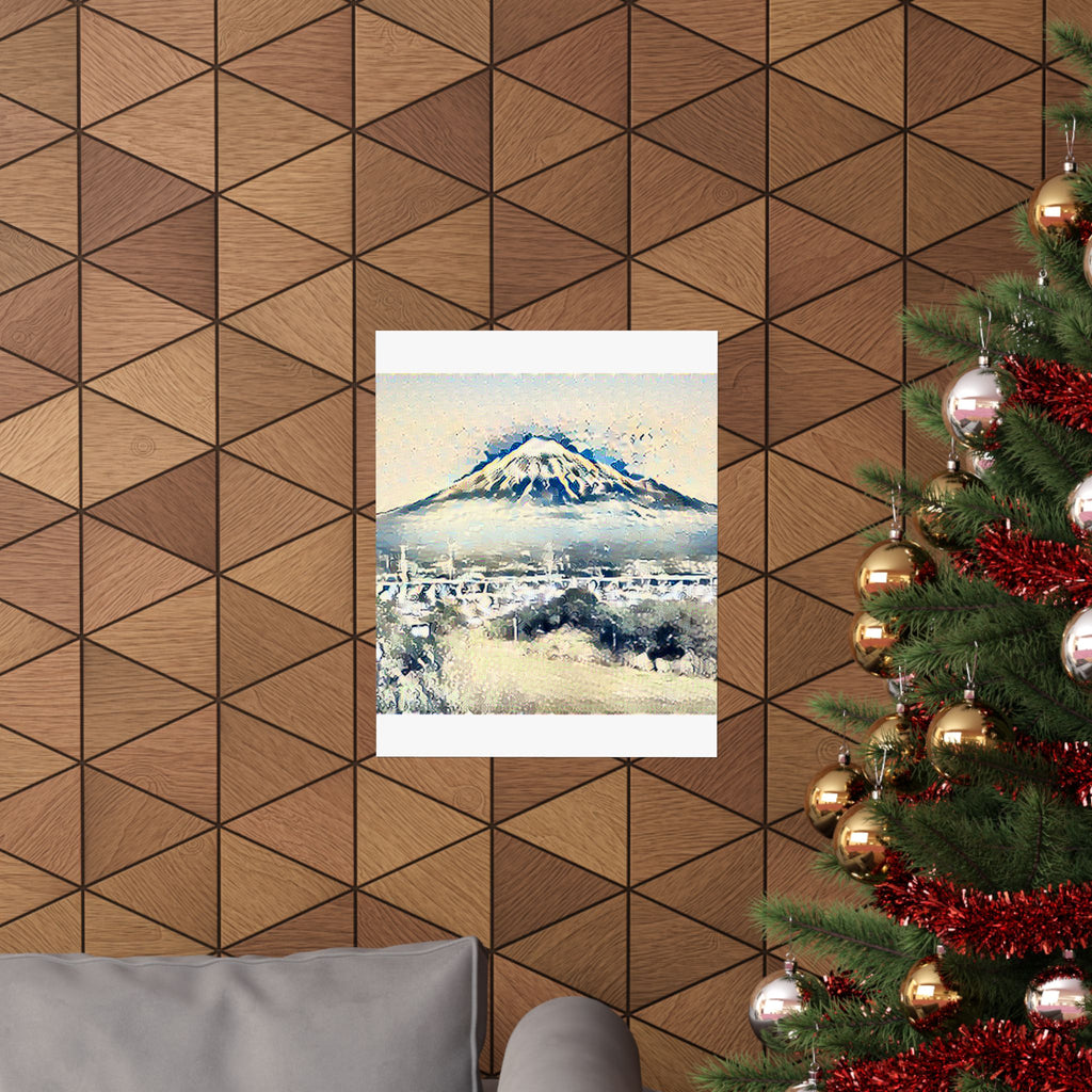 Mount Fuji in The Great Wave off Kanagawa Style | Katsushika Hokusai Inspired Art