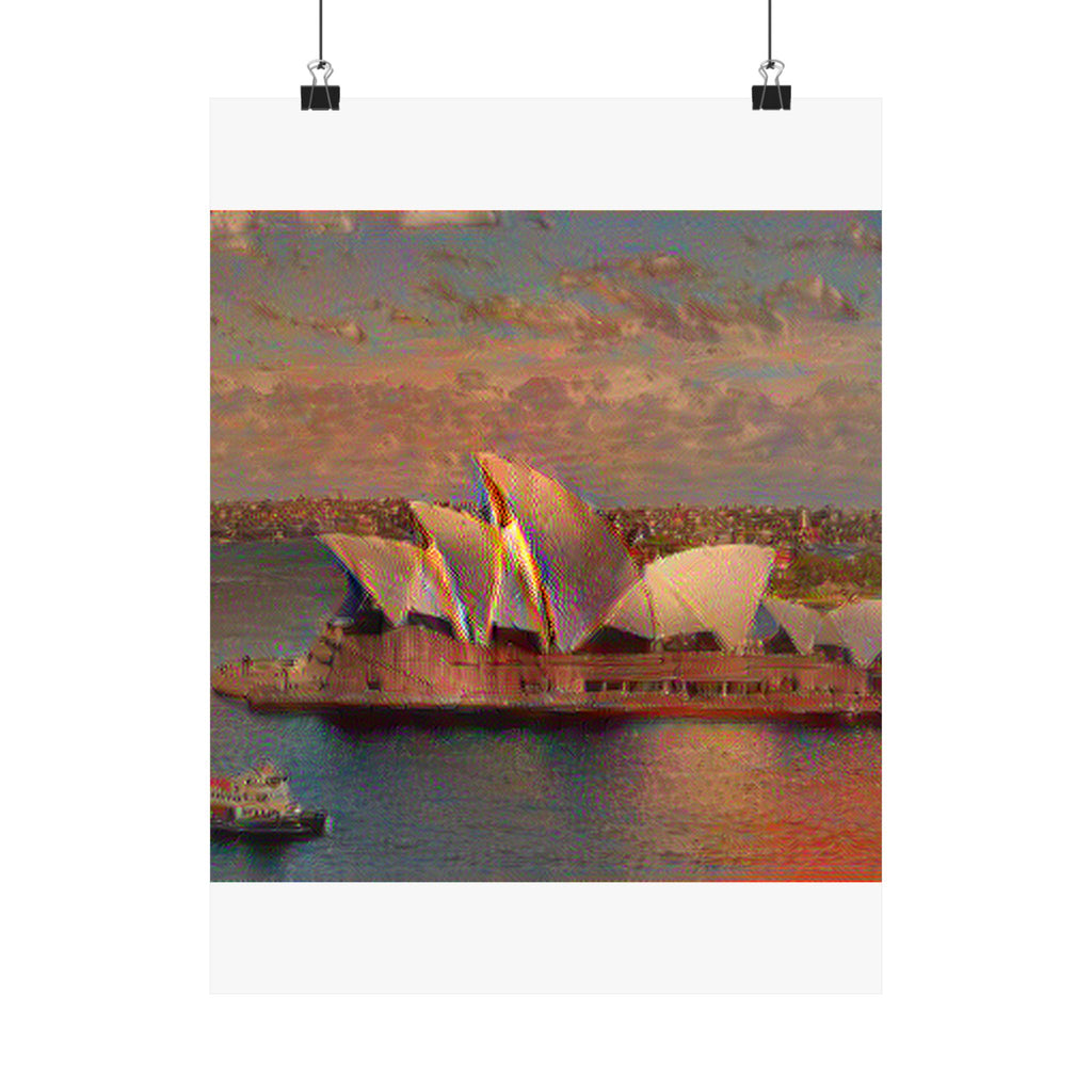 Sydney Opera in The Scream Style - Poster Print