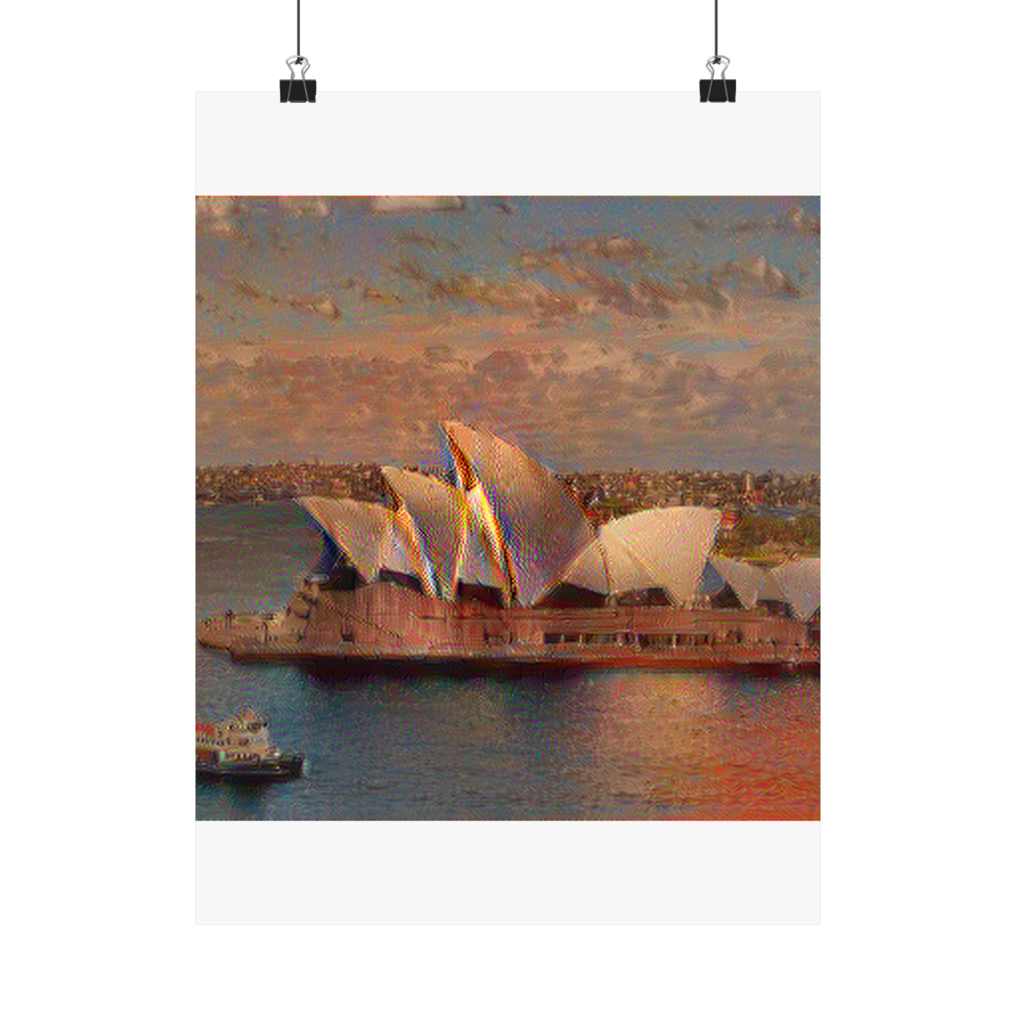 Sydney Opera in The Scream Style - Poster Print