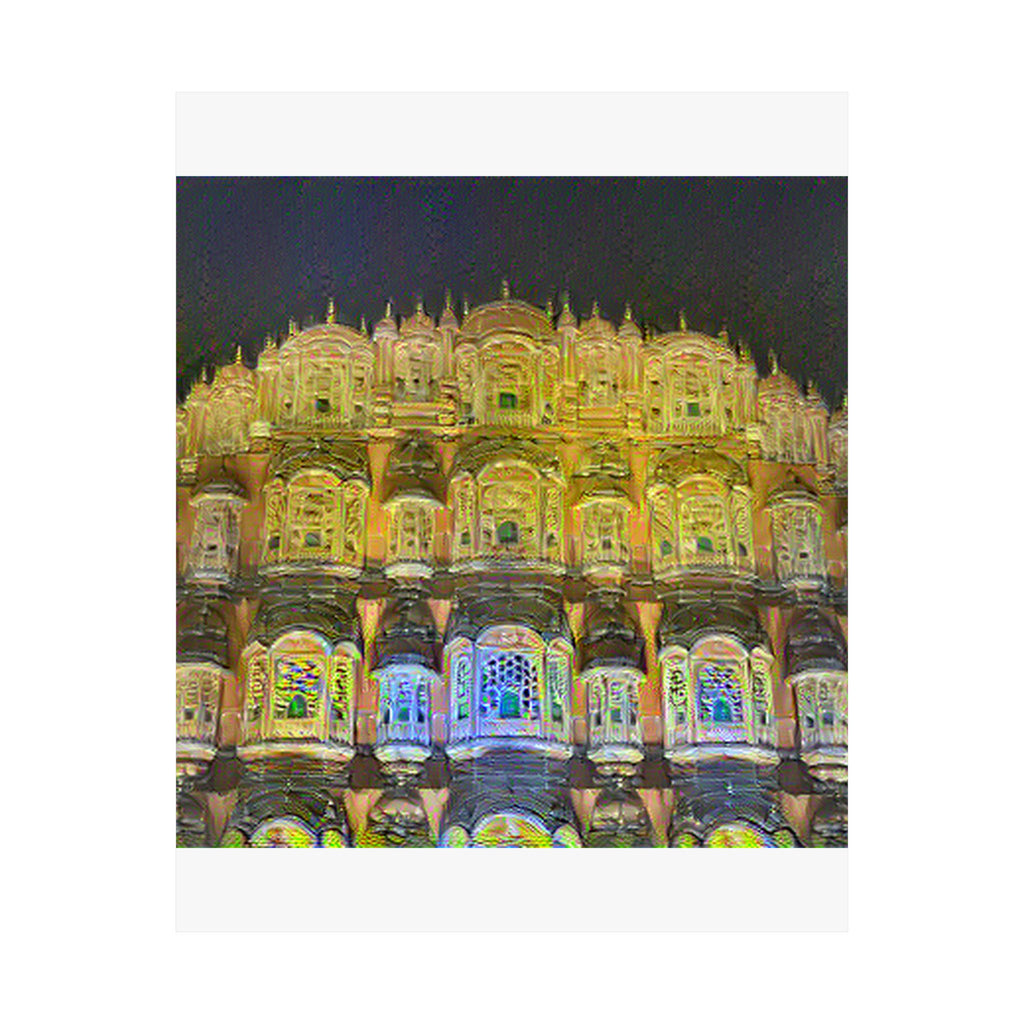 Hawa Mahal in Cafe Terrace at Night Style | Vincent van Gogh Inspired Art